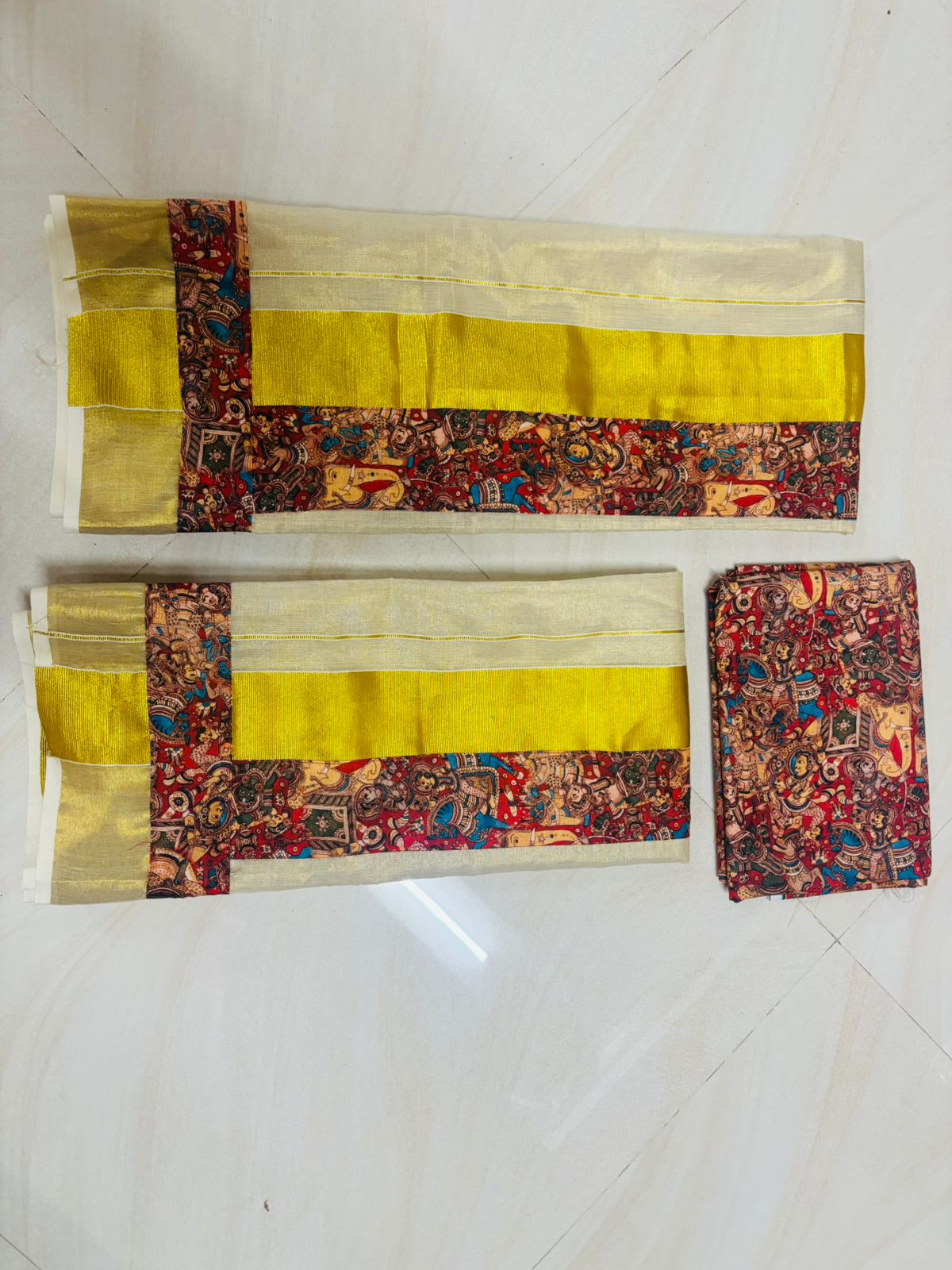 MAT004 Tissue Set Mundu Classic Onam Special With Blouse