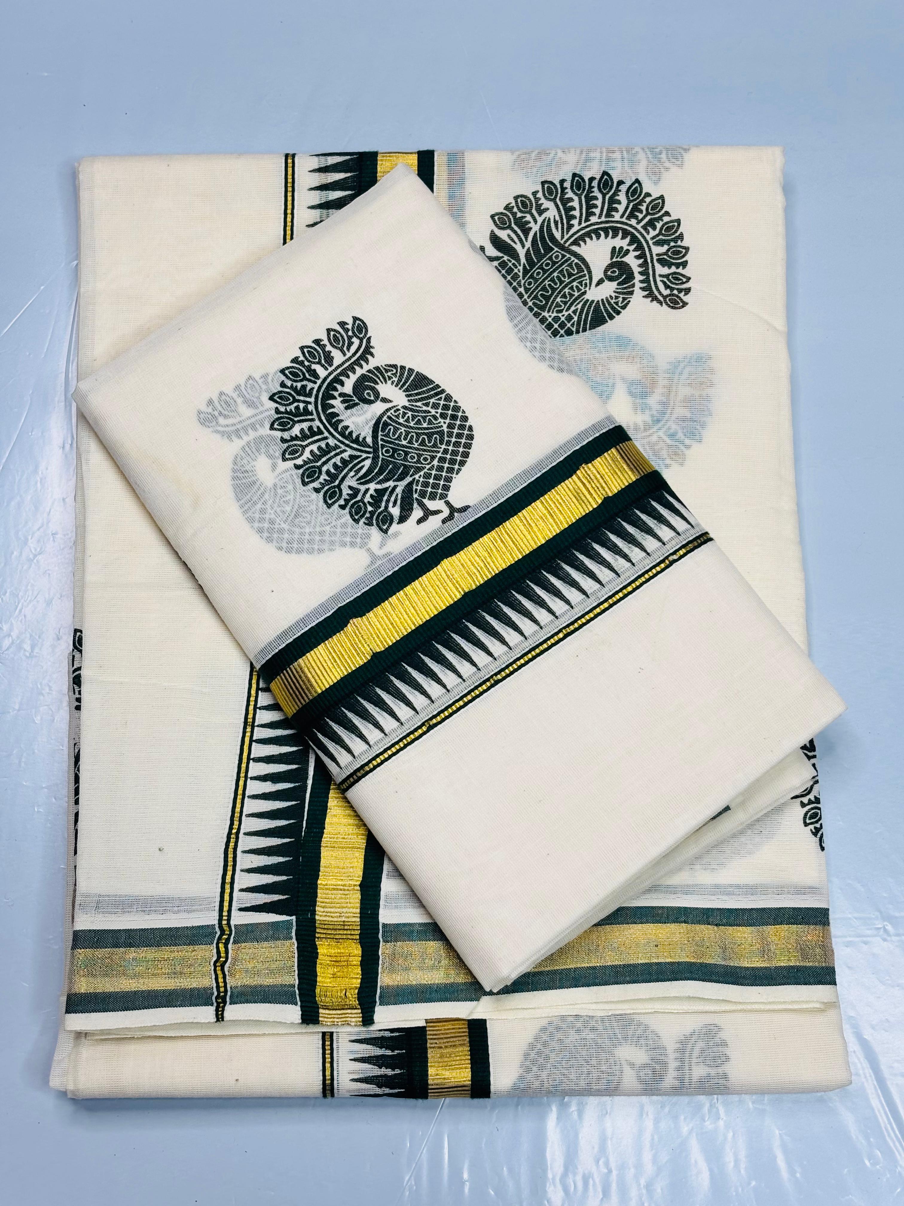 MAT008 Special Cotton Set Mundu Printed Designs