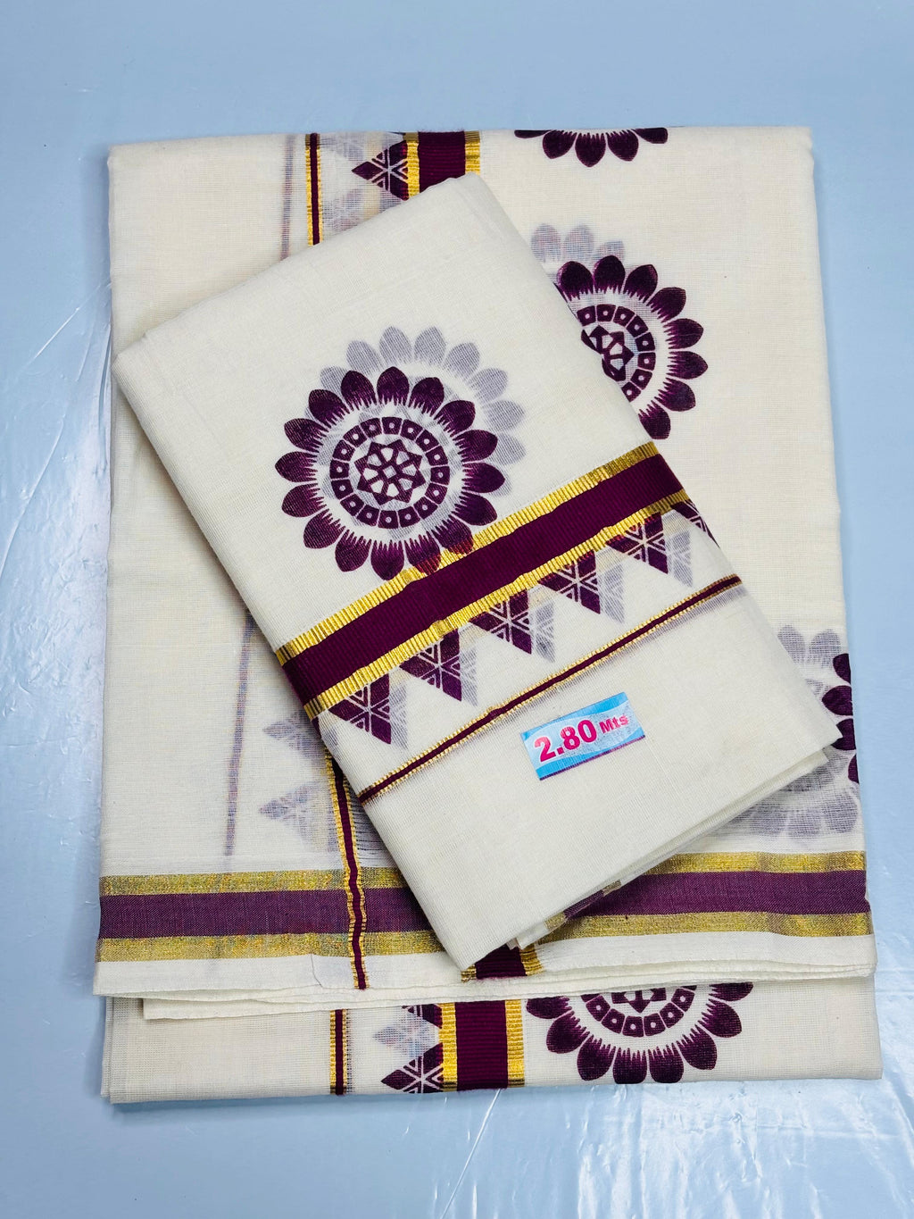 MAT008 Special Cotton Set Mundu Printed Designs