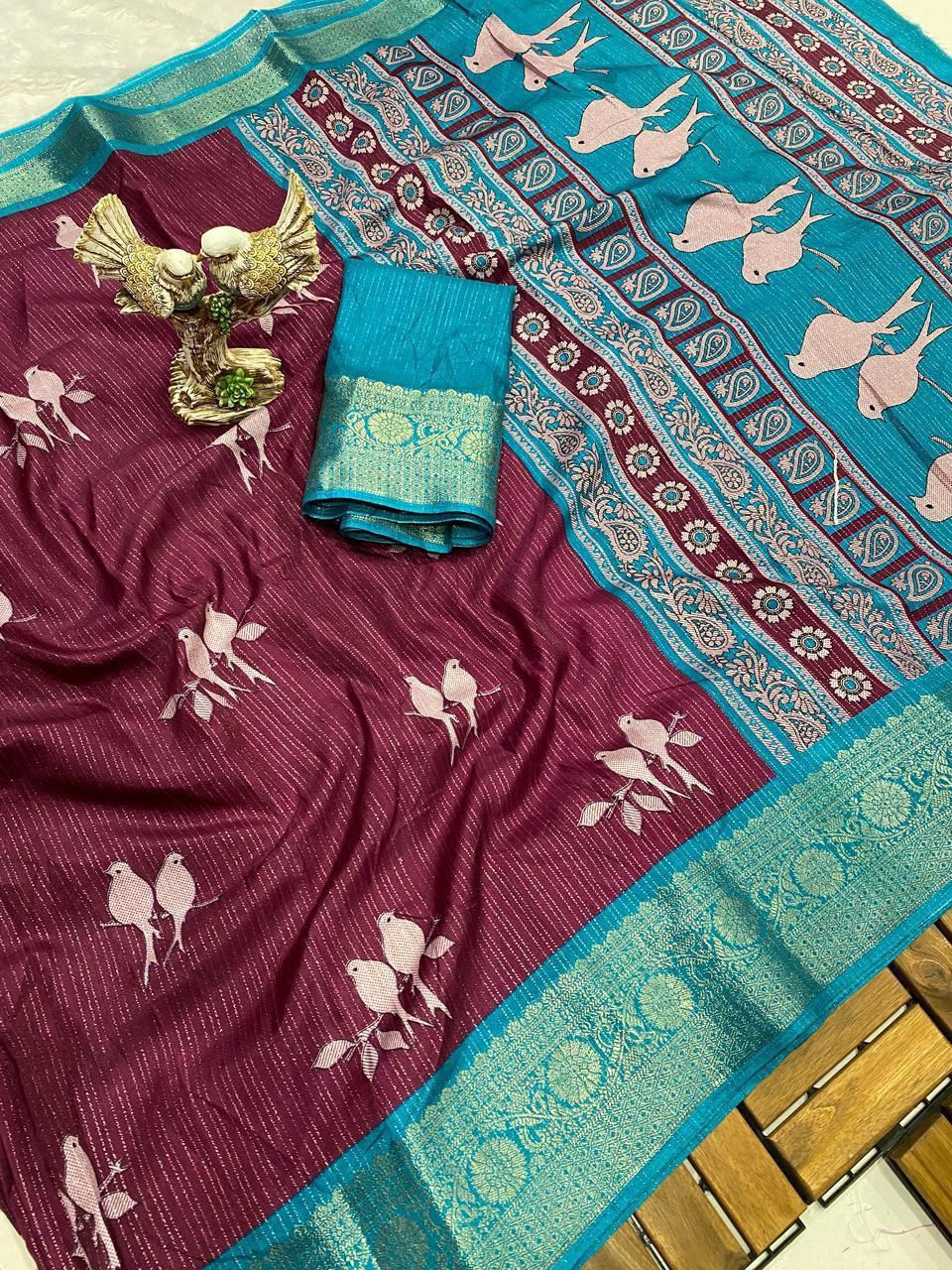 PRD001 🔥 Presenting Enchanting soft Dola silk saree For Intimate And Big Fat Indian Weddings, That Are Light On Your Skin And Uplift Your Wedding Shenanigans.🔥
