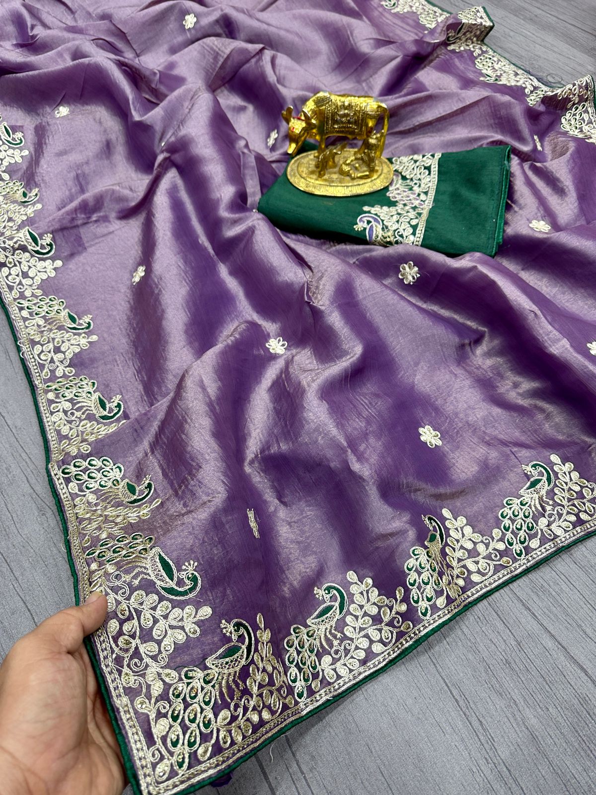 PRD003 Fancy  Gold crush saree