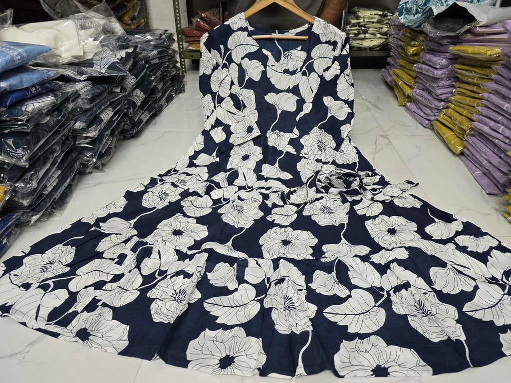 RJC003  Look pretty & stylish & walk in comfort with our New print Midi with stylish 3/4 sleeves set perfect for your wardrobe