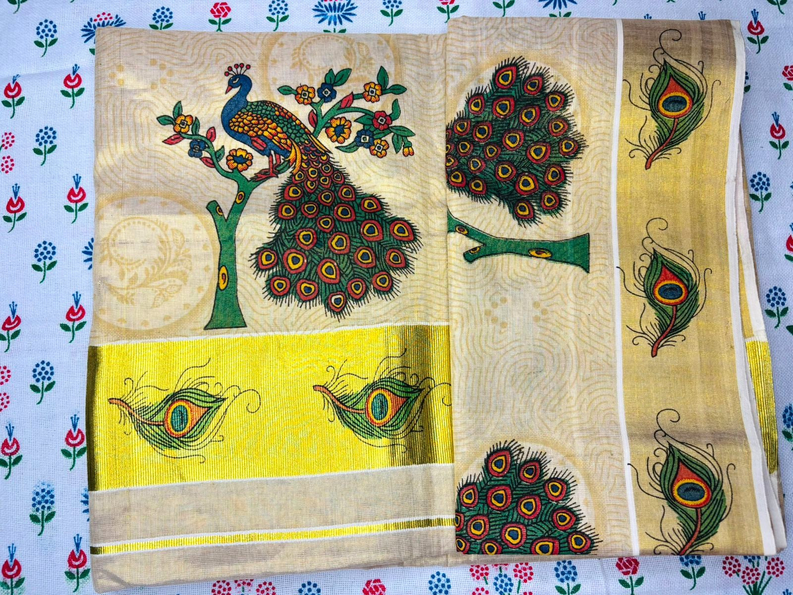 MAT009 Tissue Digital Printed Sarees