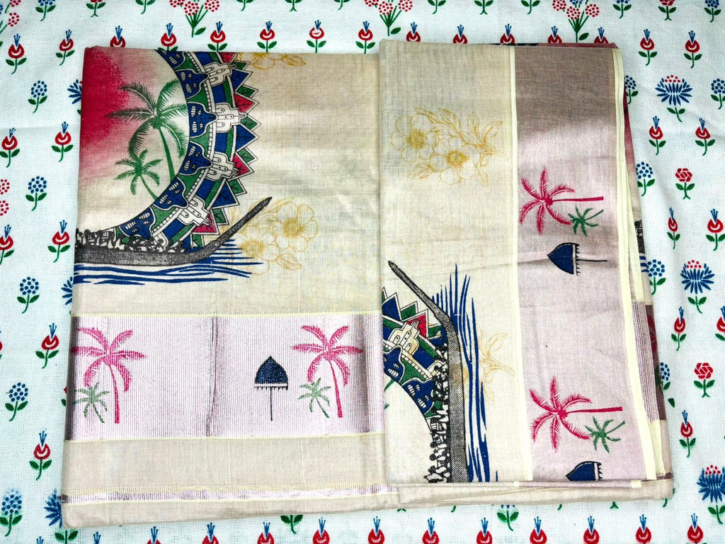 MAT009 Tissue Digital Printed Sarees