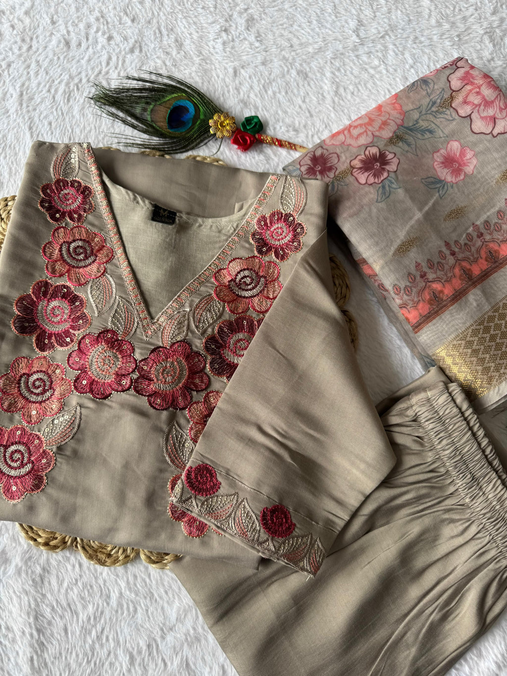 PRD0010  New Designers Kurti Pant Dupatta Set