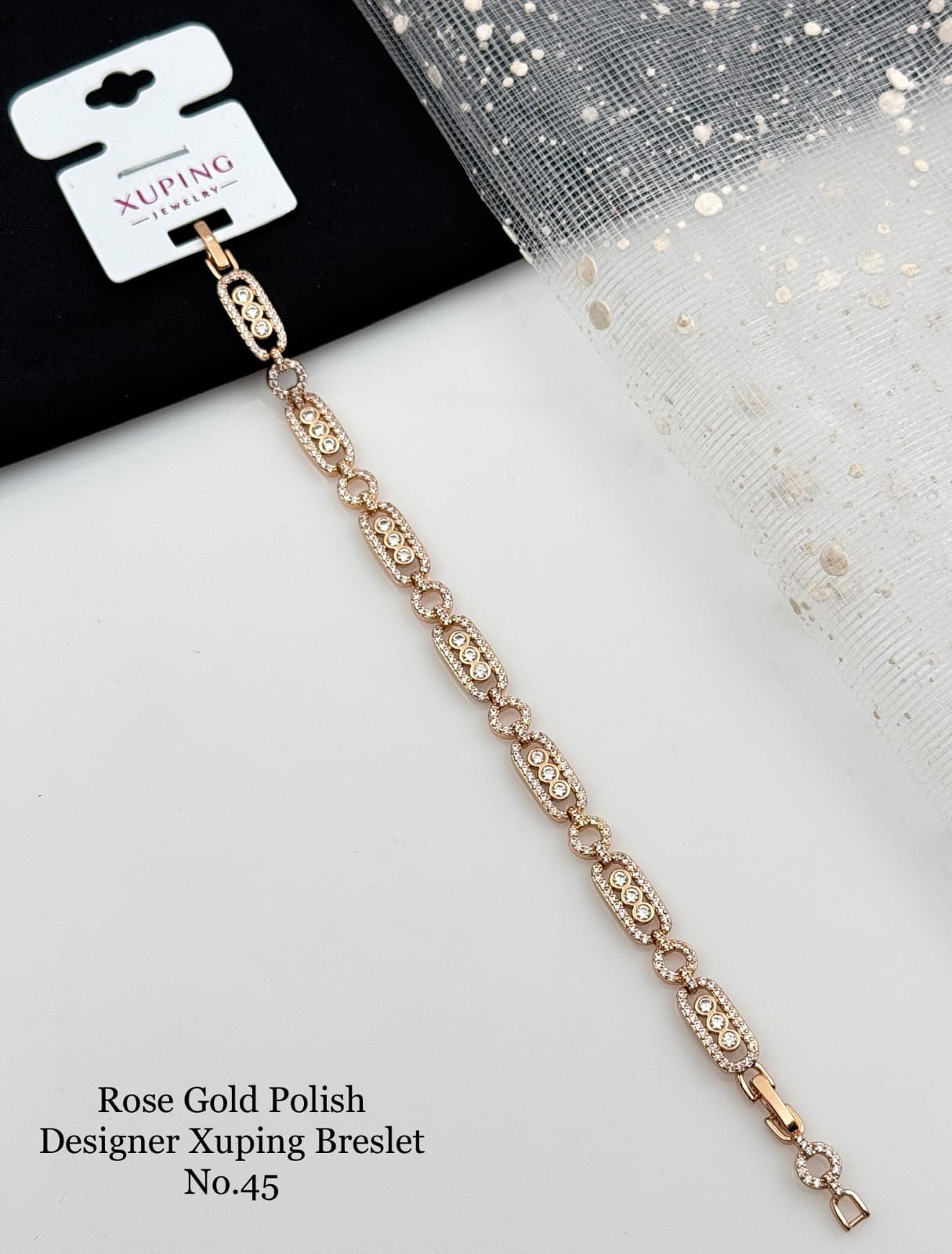 SI002 ROSE GOLD POLISH DESIGNER XUPING BRACELET
