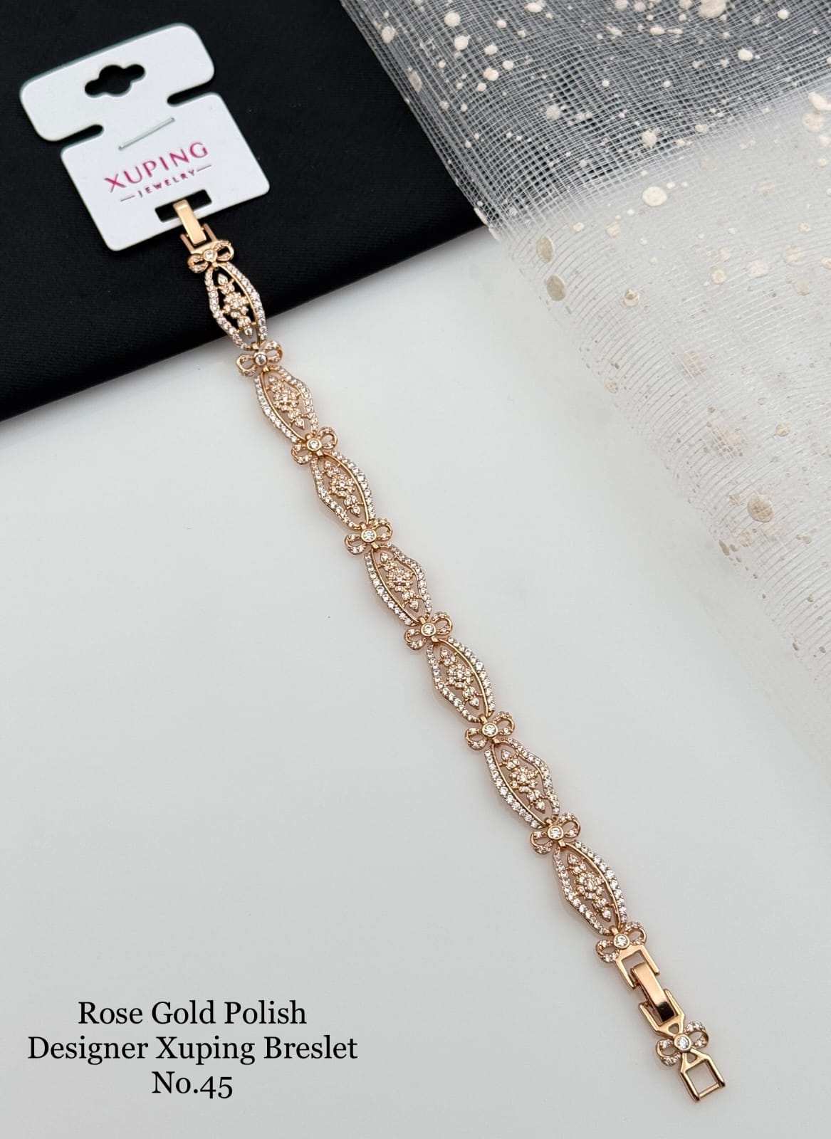SI002 ROSE GOLD POLISH DESIGNER XUPING BRACELET