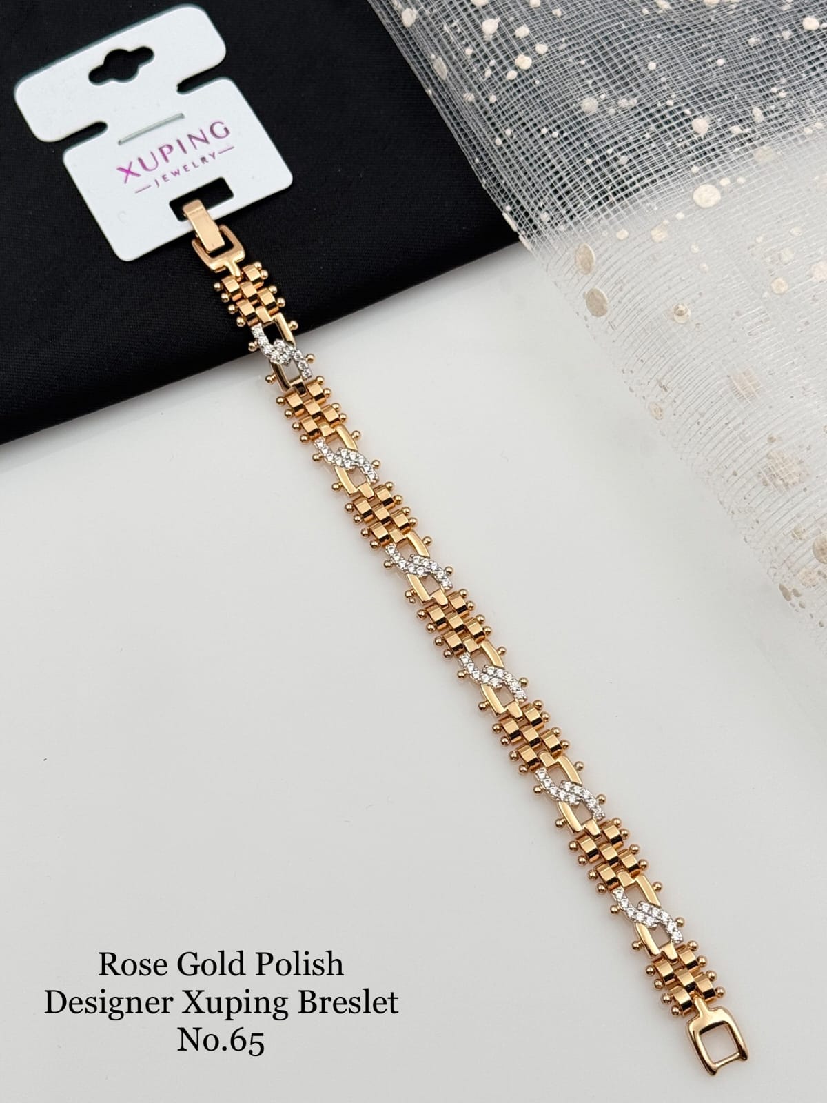SI002 ROSE GOLD POLISH DESIGNER XUPING BRACELET