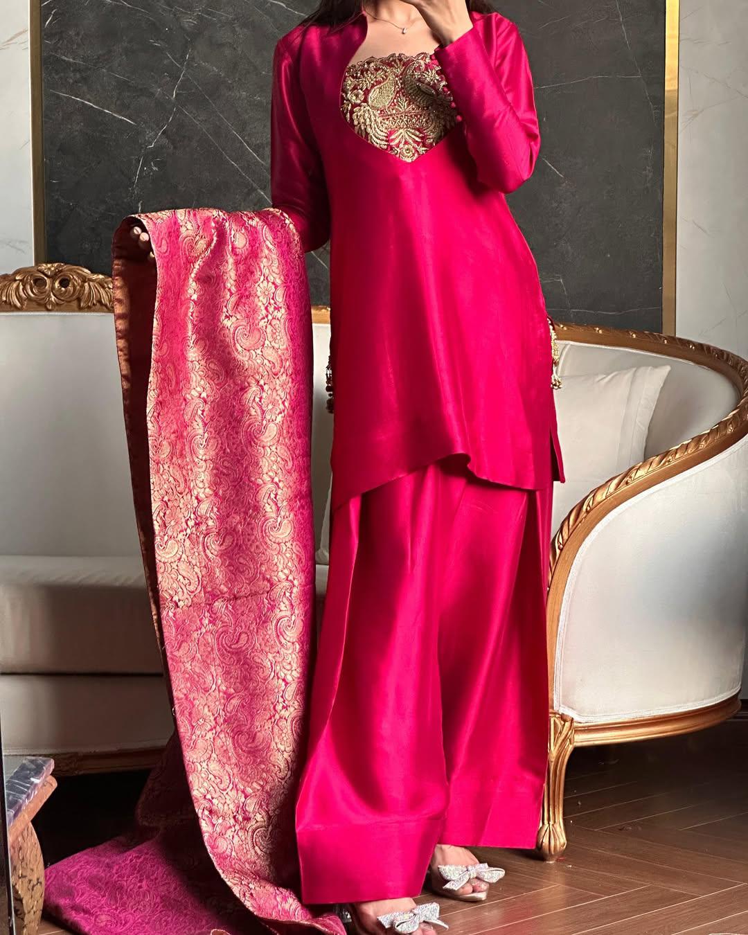 PRD0019 Launching New Designer Party Wear Look top with Farshi salwar