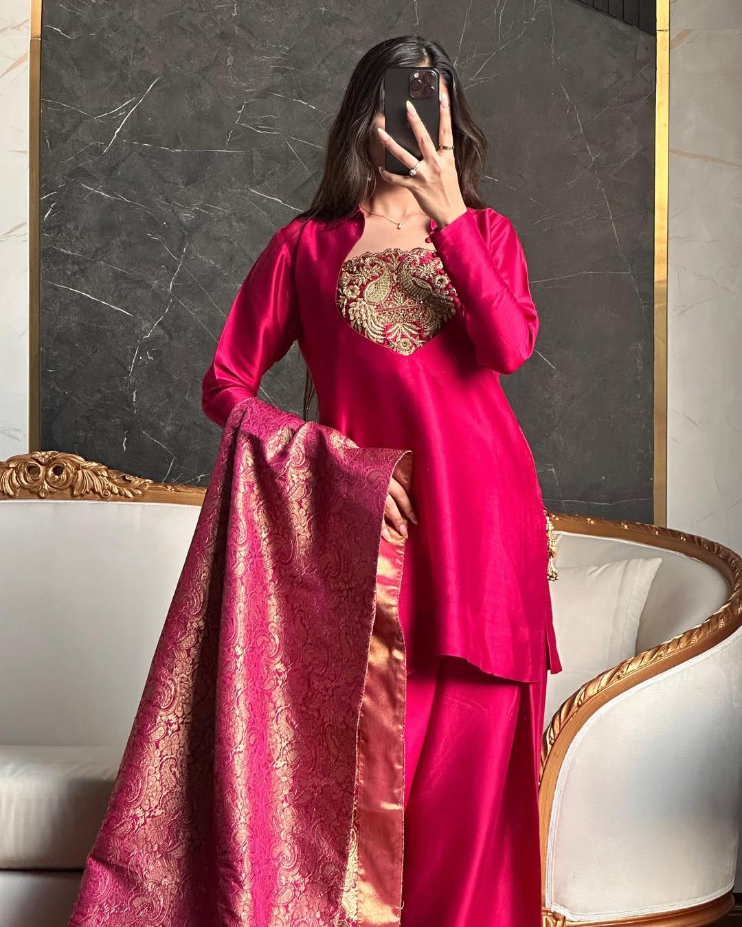 PRD0019 Launching New Designer Party Wear Look top with Farshi salwar