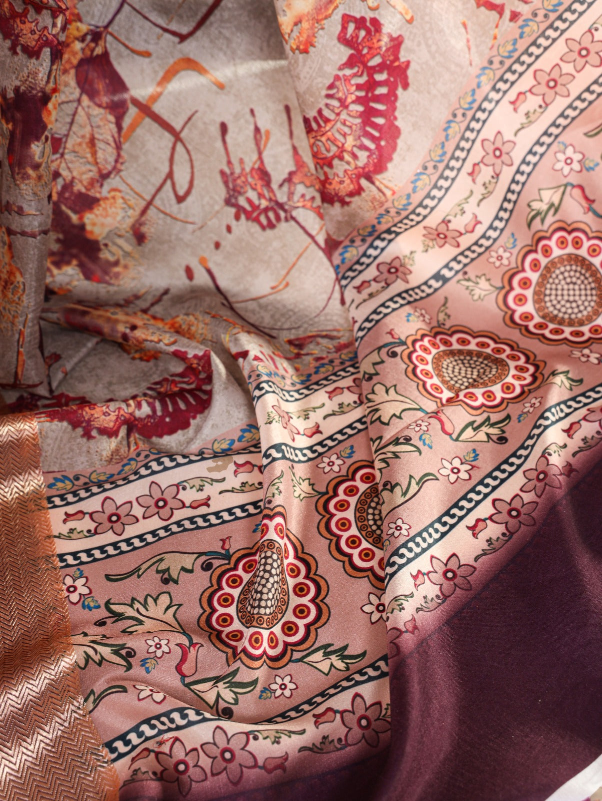 PRD005 Tussar silk elegance with a floral touch!