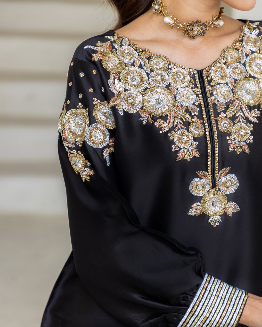 PRD0015 EXCLUSIVE DESIGNER CRAPE SILK WITH SEQUANCE EMBROIDERY WORK SUIT WITH SALWAAR AND DUPATTA