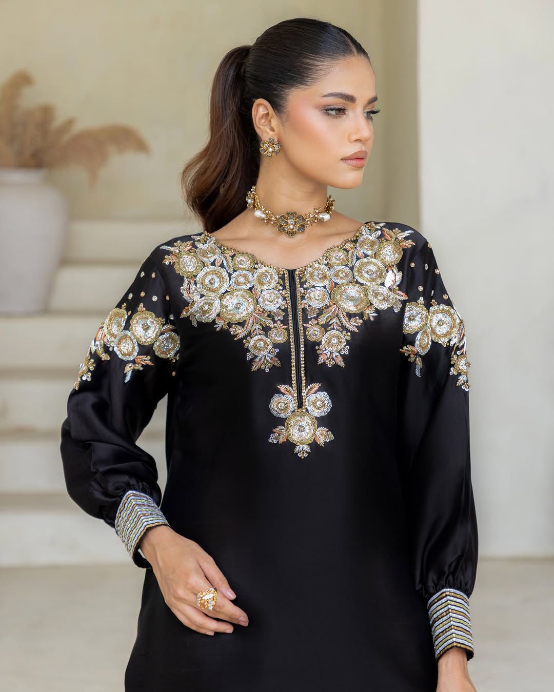 PRD0015 EXCLUSIVE DESIGNER CRAPE SILK WITH SEQUANCE EMBROIDERY WORK SUIT WITH SALWAAR AND DUPATTA