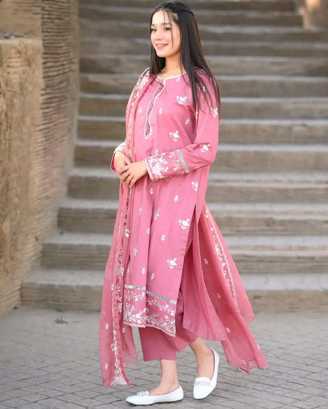 PRD0011 Featuring Mal Chanderi Silk Suit Which Is Beautifully Crafted & Decorated With Cotton Embroidery.