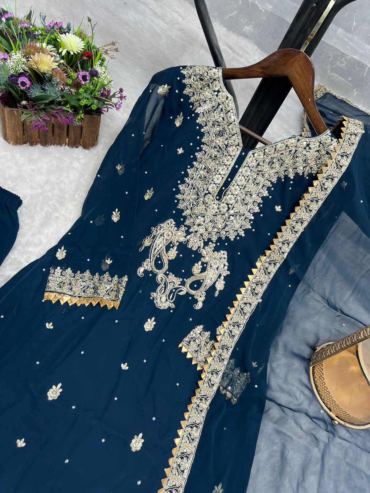 PRD0024 PRESERNTING NEW READY TO WEAR COLLECTION WITH EMBROIDERY SEQUENSE WORK TOP-PLAZZO WITH DUPATTA