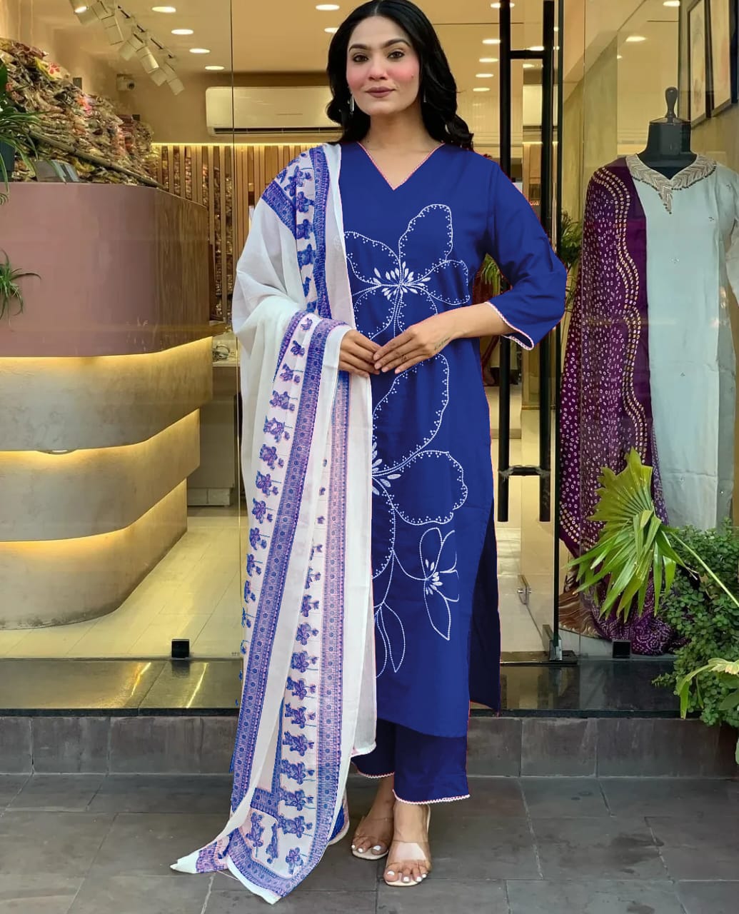 JKM005 KURTA PANT WITH DUPATTA SET