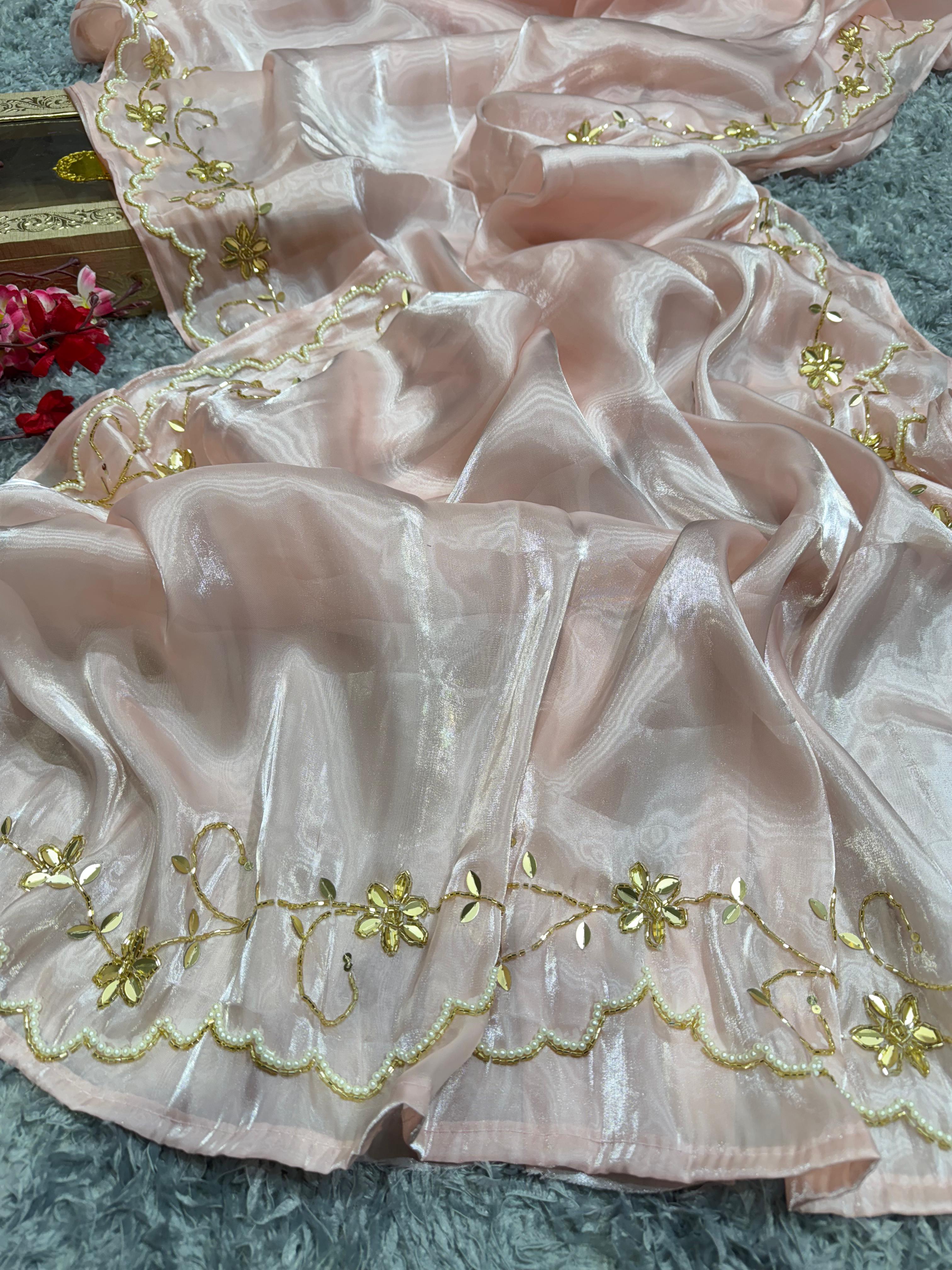 PRD0021 Heavy Jimmi Choo Beautiful Pearls and Katdana Handwork