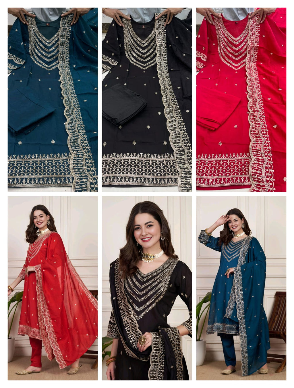 PRD0025 Ready to Wear Chanderi Silk Party Wear Suit – Dazzle with Elegance