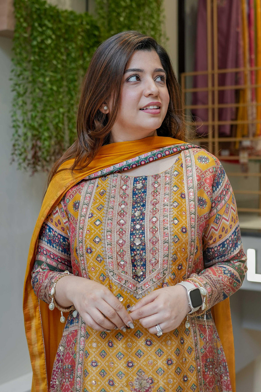 PRD0027  3 PIECE FANCY PRINTED A-Line KURTI WITH BEAUTIFUL PLAZZO AND ATTRACTIVE DUPATTA