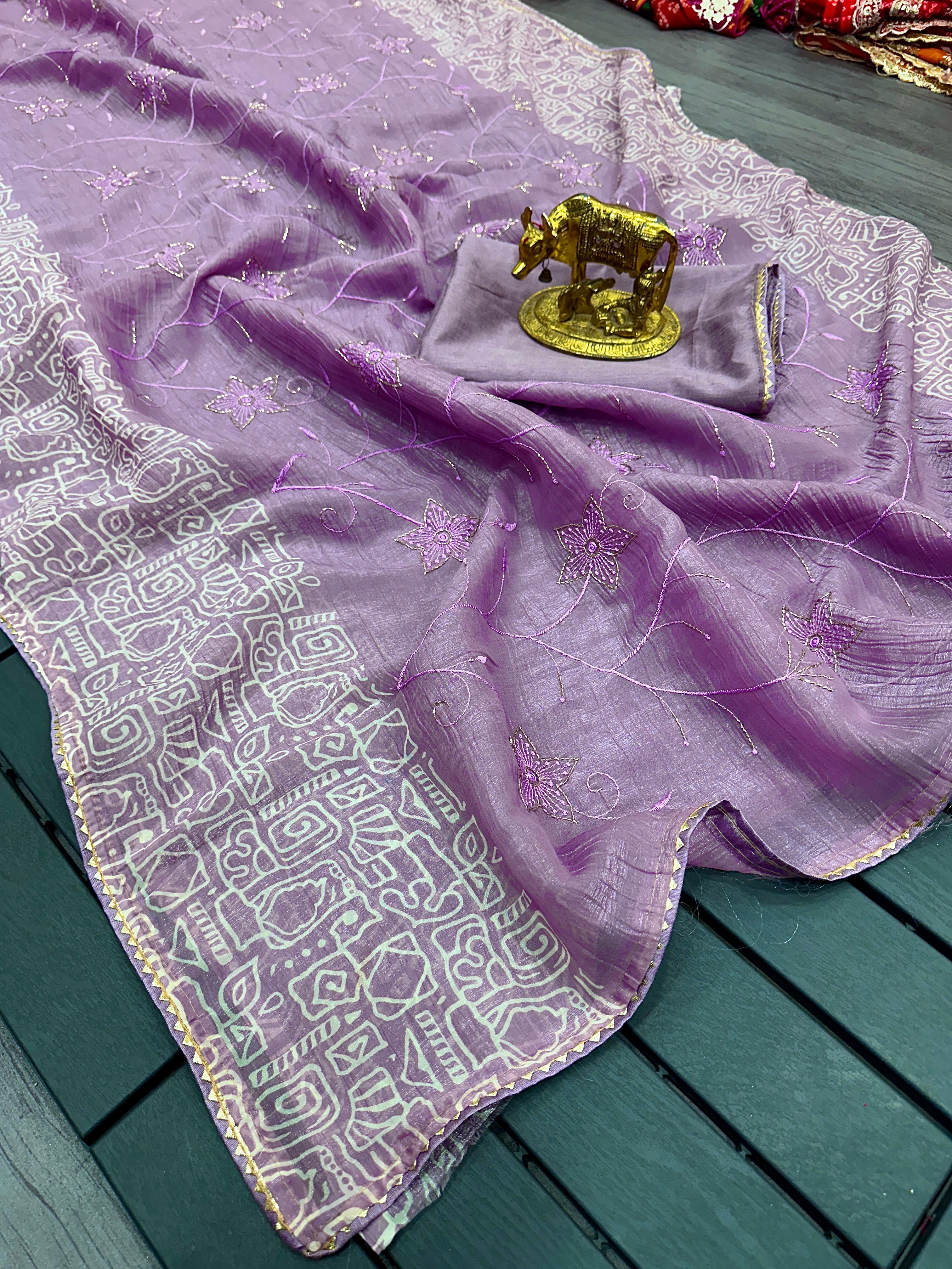 PRD0036 Luxury Beautiful Fancy silk Saree with unique work  in Saree