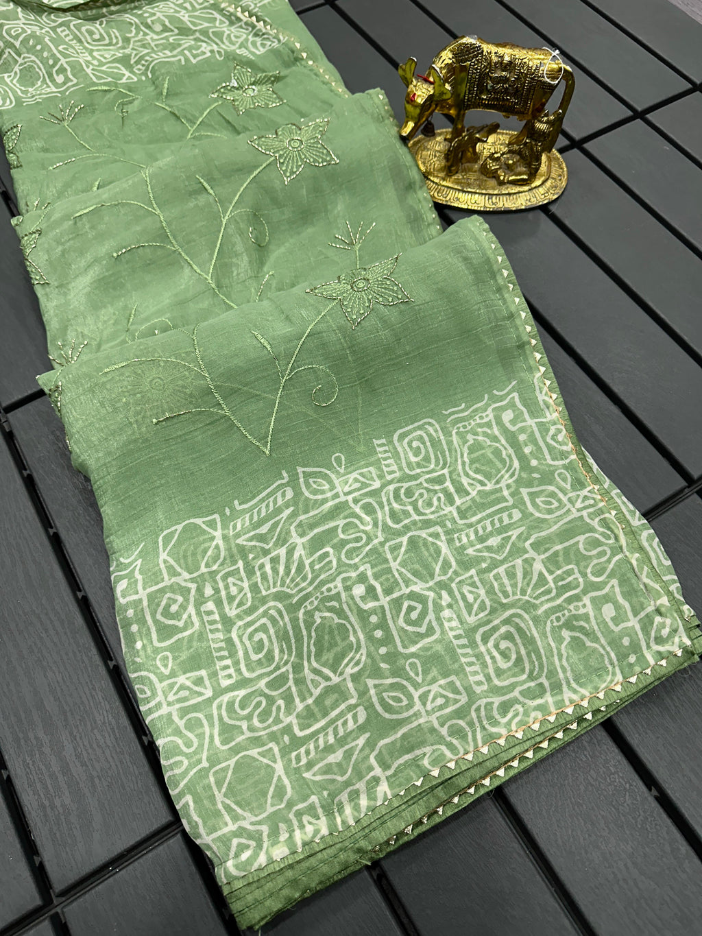 PRD0036 Luxury Beautiful Fancy silk Saree with unique work  in Saree