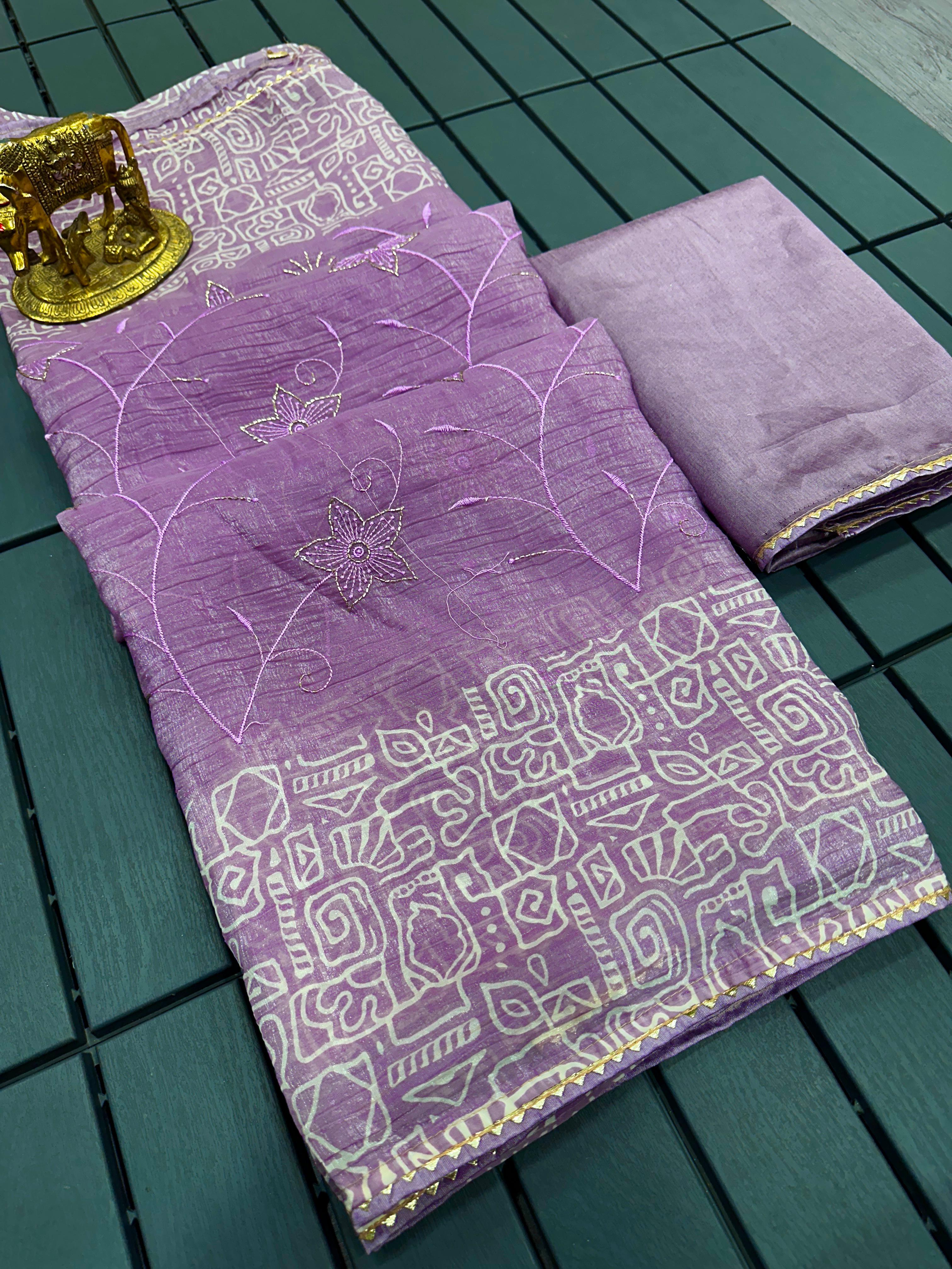 PRD0036 Luxury Beautiful Fancy silk Saree with unique work  in Saree
