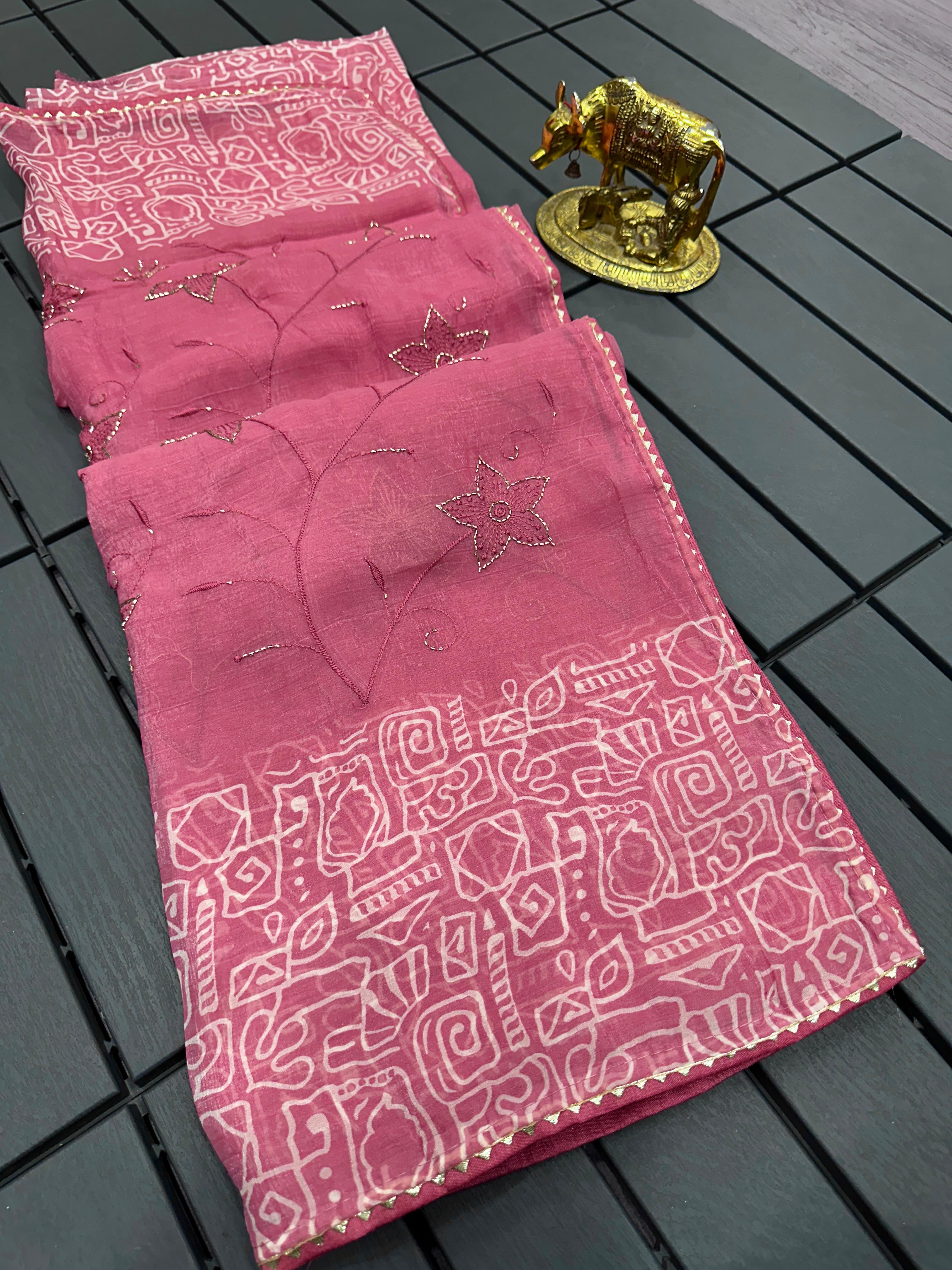 PRD0036 Luxury Beautiful Fancy silk Saree with unique work  in Saree