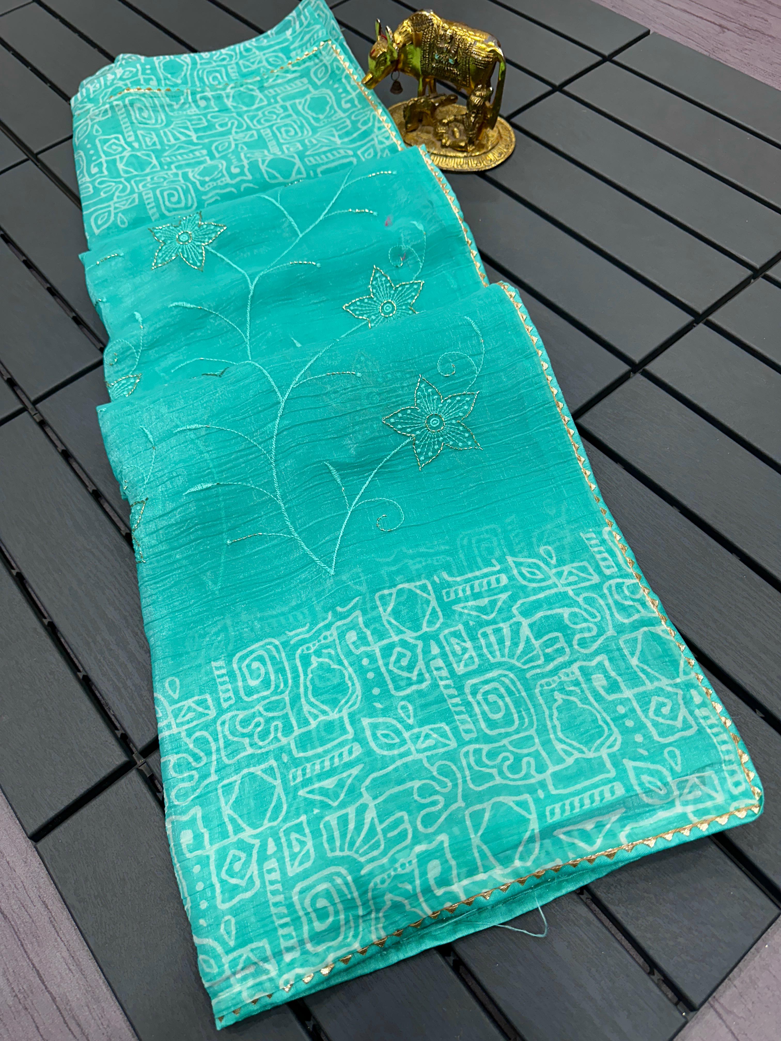 PRD0036 Luxury Beautiful Fancy silk Saree with unique work  in Saree
