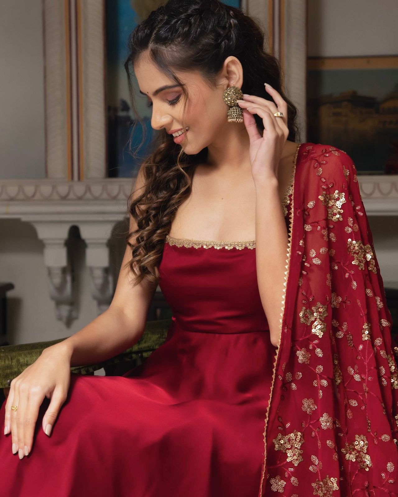 PRD0054  Launching New Designer Party Wear Look Gown  With Bottom and Dupatta