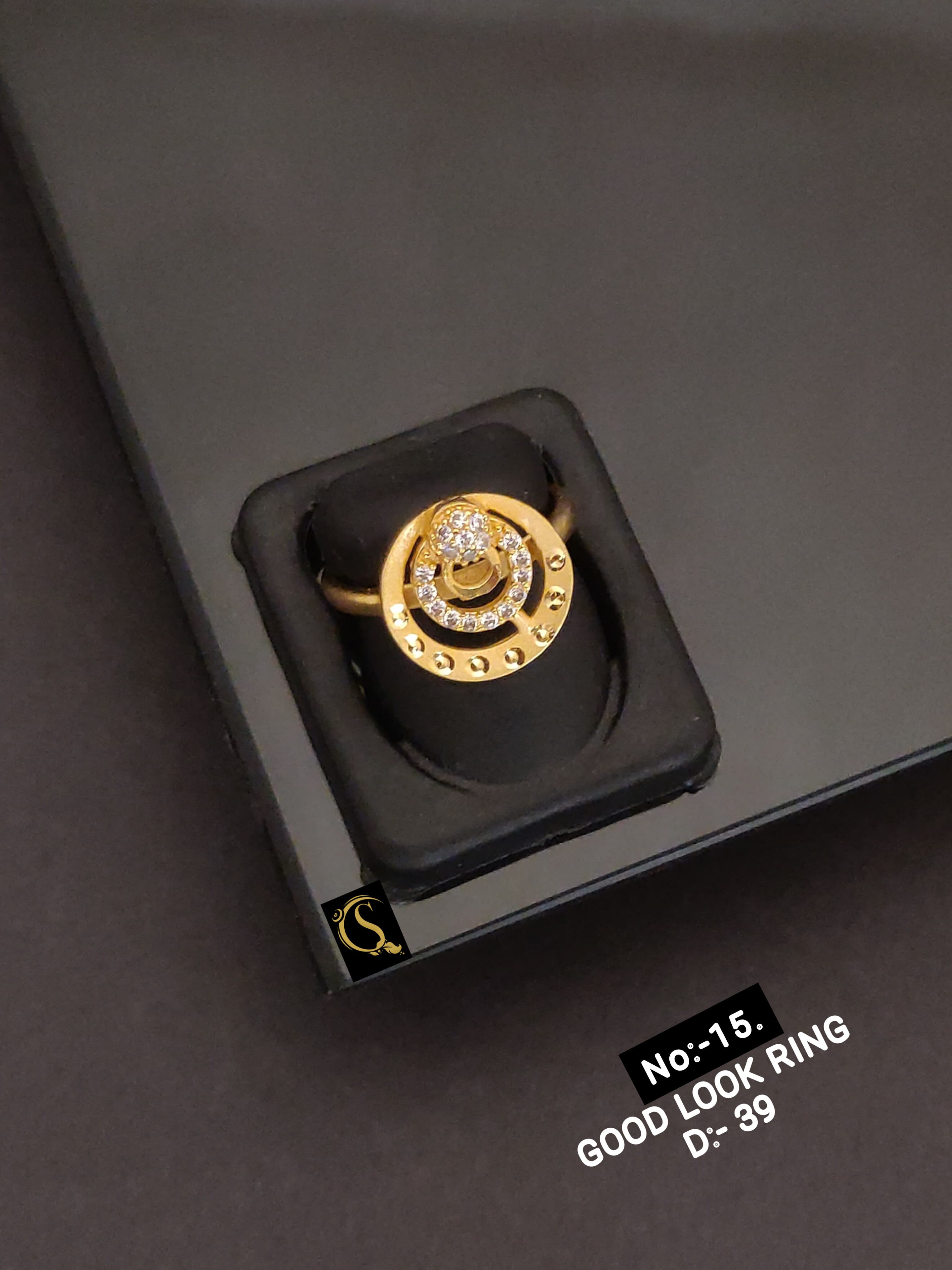 SI007 GOLD PLEATED ADJUSTABLE FORMING RING