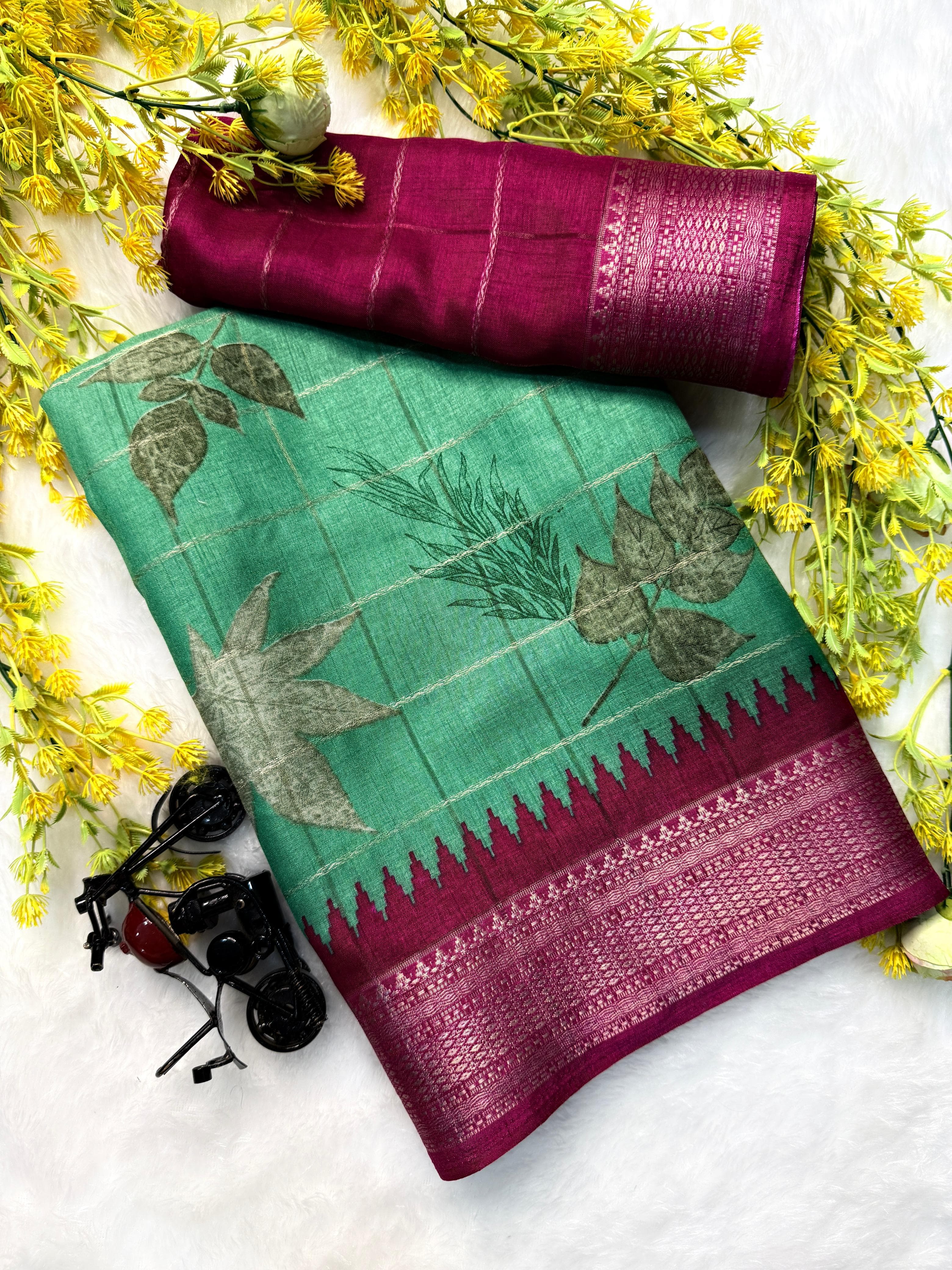 PRD0039 Pochampally Dola silk sarees with all over Ikkat design