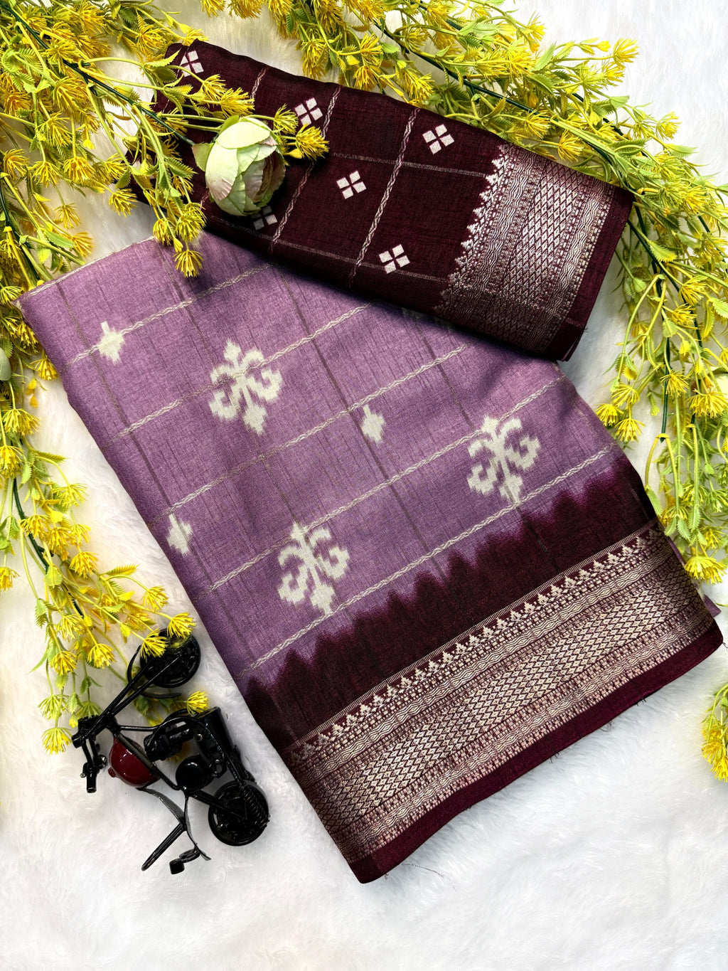PRD0039 Pochampally Dola silk sarees with all over Ikkat design