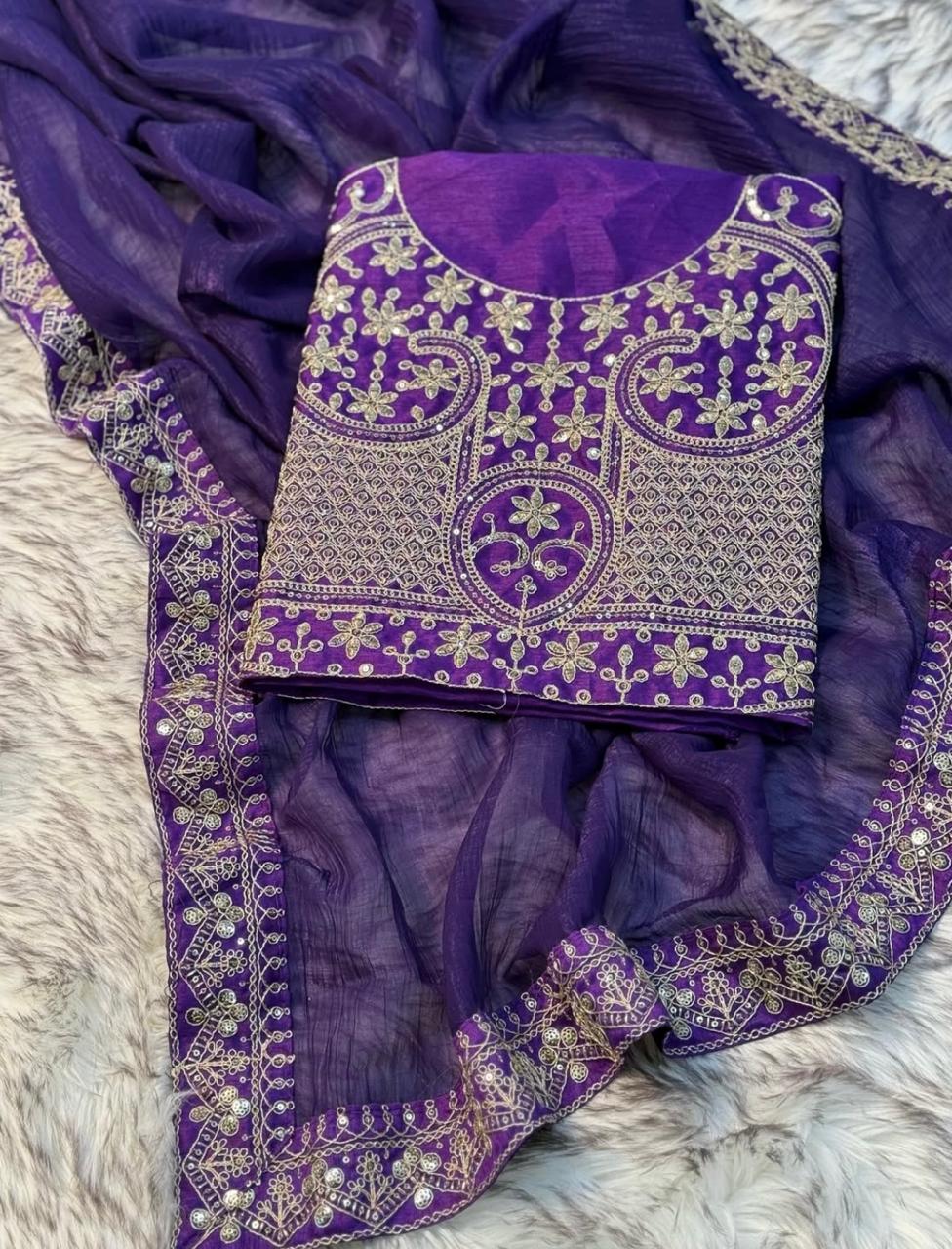 PRD0041 Fabric Soft zimichu Fabric With Thread Embroidery Coding Sequence