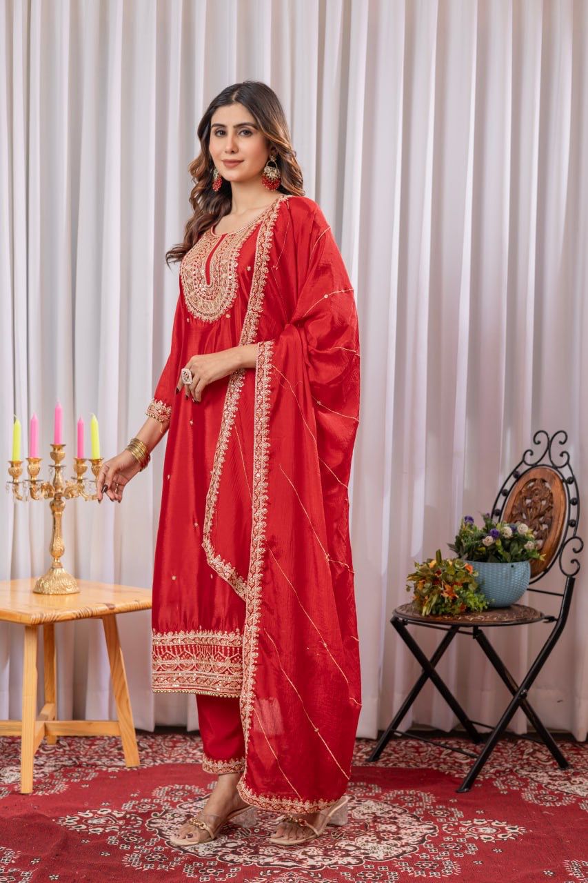 PRD0032 New Festival kurti pair with heavy embroidery fence Moti lace and thread & sequins work