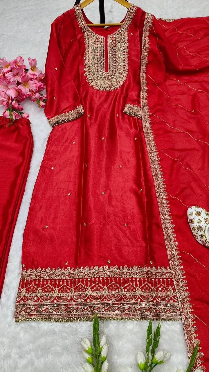 PRD0032 New Festival kurti pair with heavy embroidery fence Moti lace and thread & sequins work