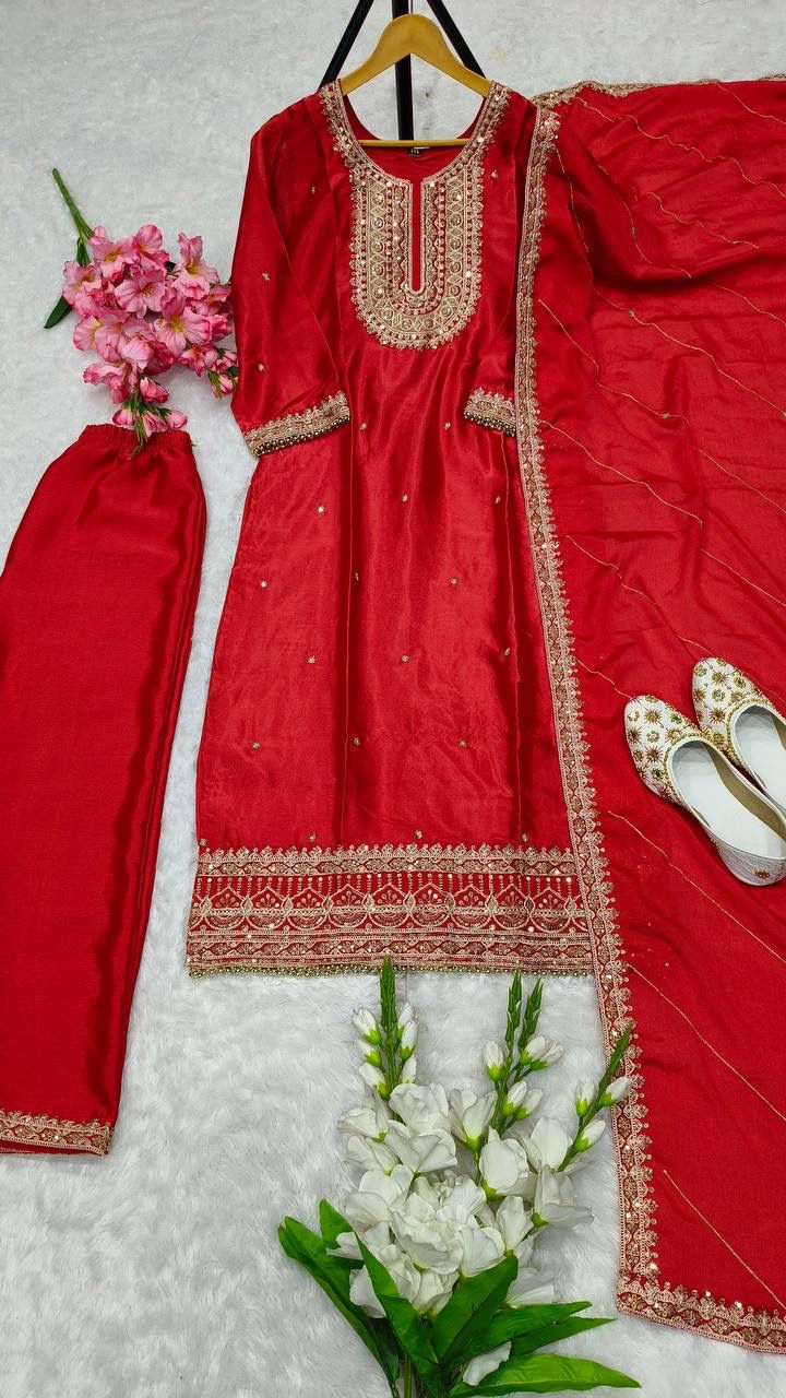 PRD0032 New Festival kurti pair with heavy embroidery fence Moti lace and thread & sequins work