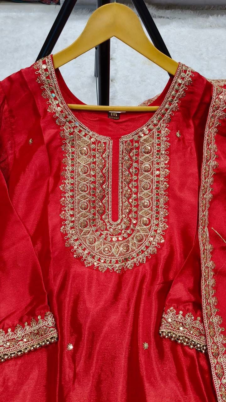 PRD0032 New Festival kurti pair with heavy embroidery fence Moti lace and thread & sequins work