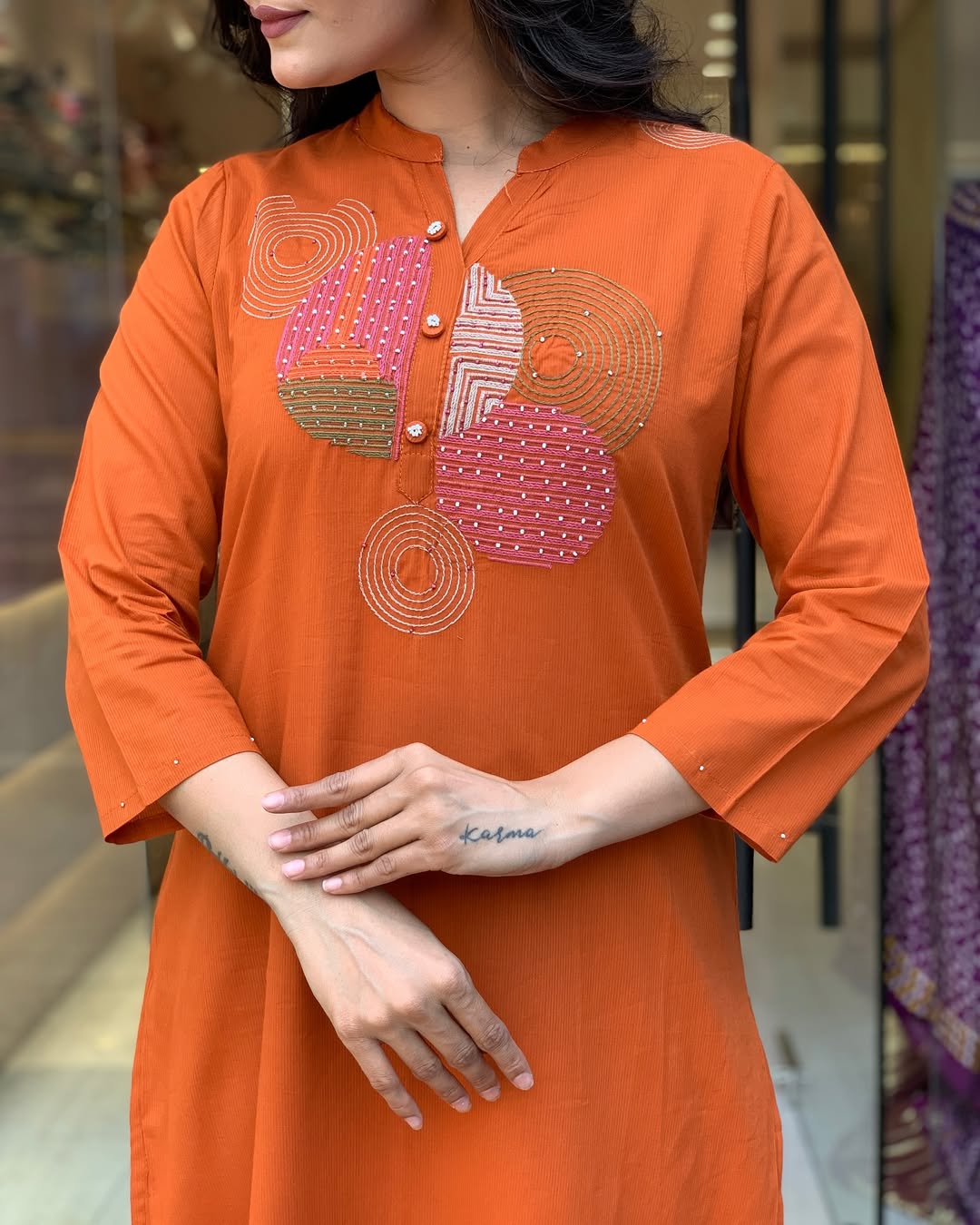 PRD0060 Cotton Festival MAL Cotton Kurti Pant Dupatta Set