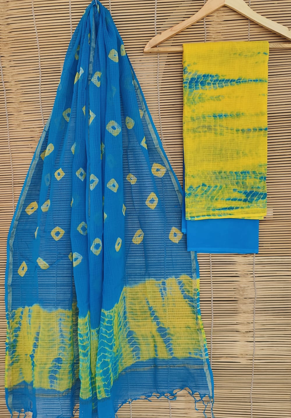 SGT008  Pure Kota Doria Suit with Dupatta, Hand Block Printed using Natural Vegetable dye