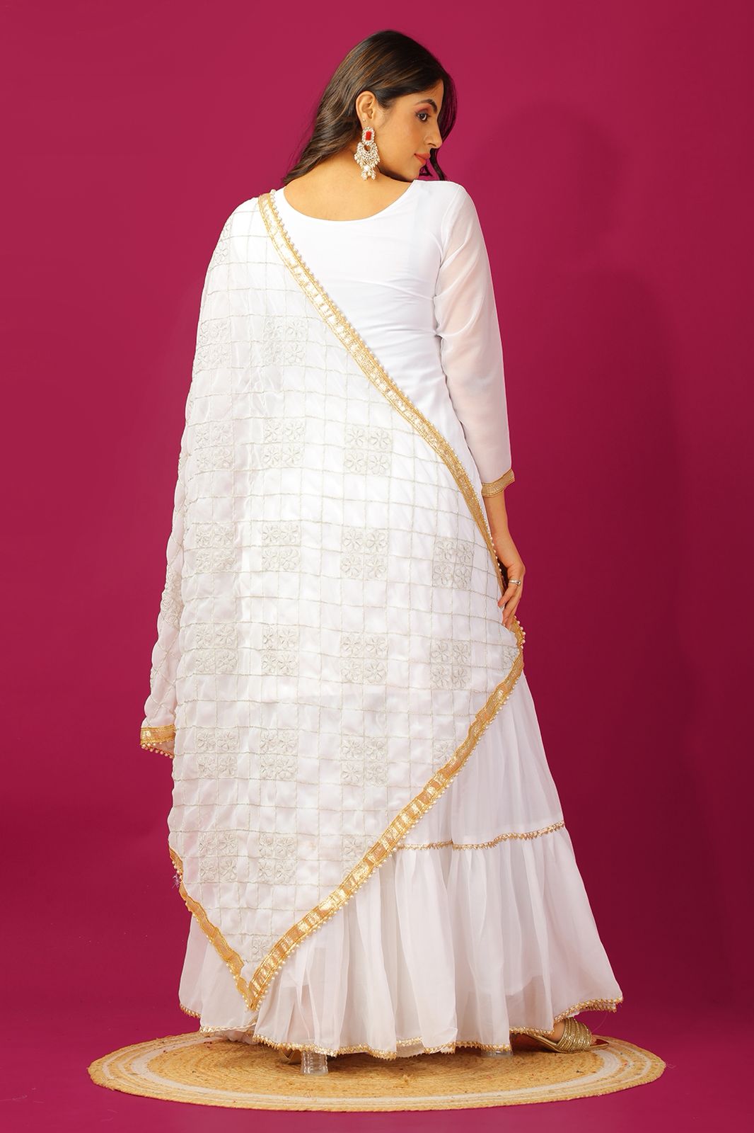 PRD0045 Presenting New Designer Faux Georgette Heavy Top Palazzo with Dupatta