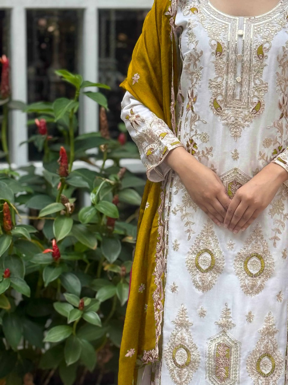 PRD0047 SPECIAL SEQUINS EMBROIDERY ON SILK FABRIC TOP AND PALAZZO WITH DUPATTA