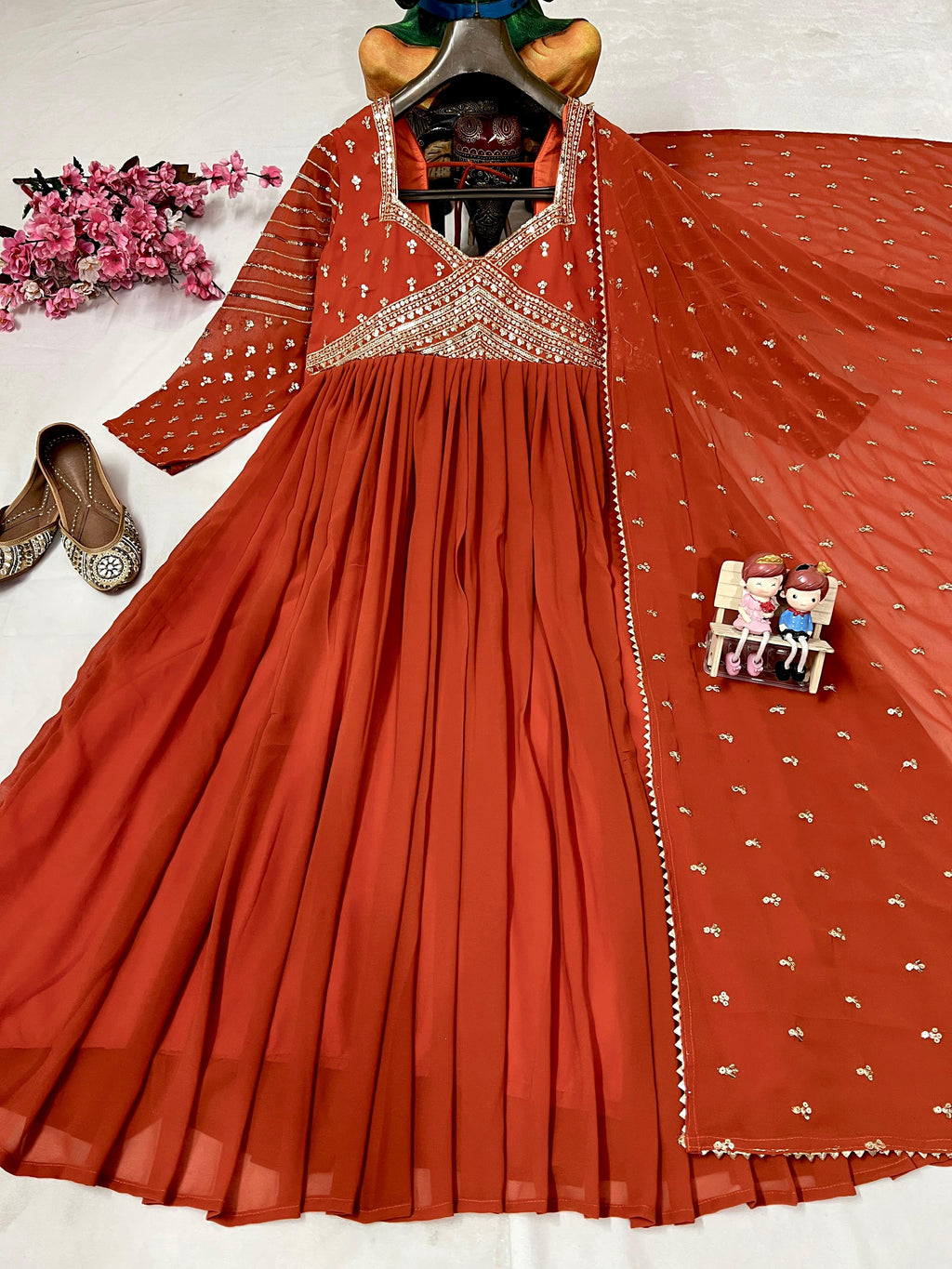 PRD0063 ENHANCE THE BEAUTY OF YOUR WARDROBE WITH THIS NEWLY LAUNCHED DESIGNER GOWN WITH ELEGANT DUPATTA
