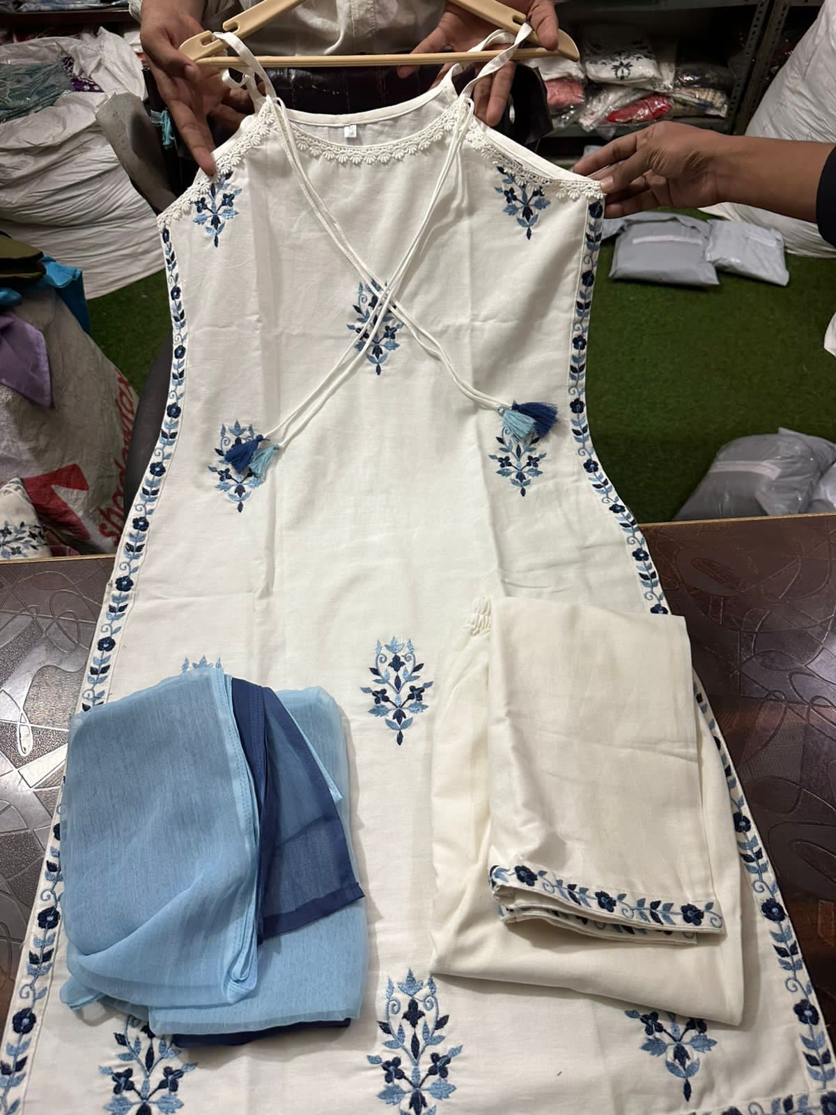 JKM0013 Beautiful Cotton Flex Kurti Set with Dupatta
