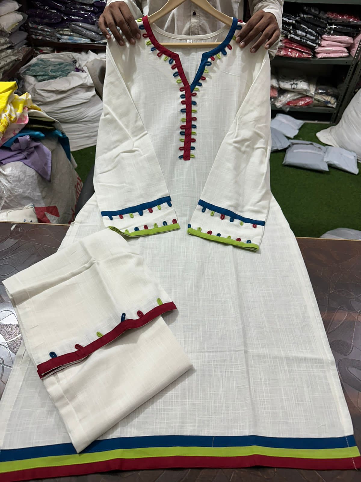 JKM0015 Beautiful Cotton Kurti Set with Dupatta