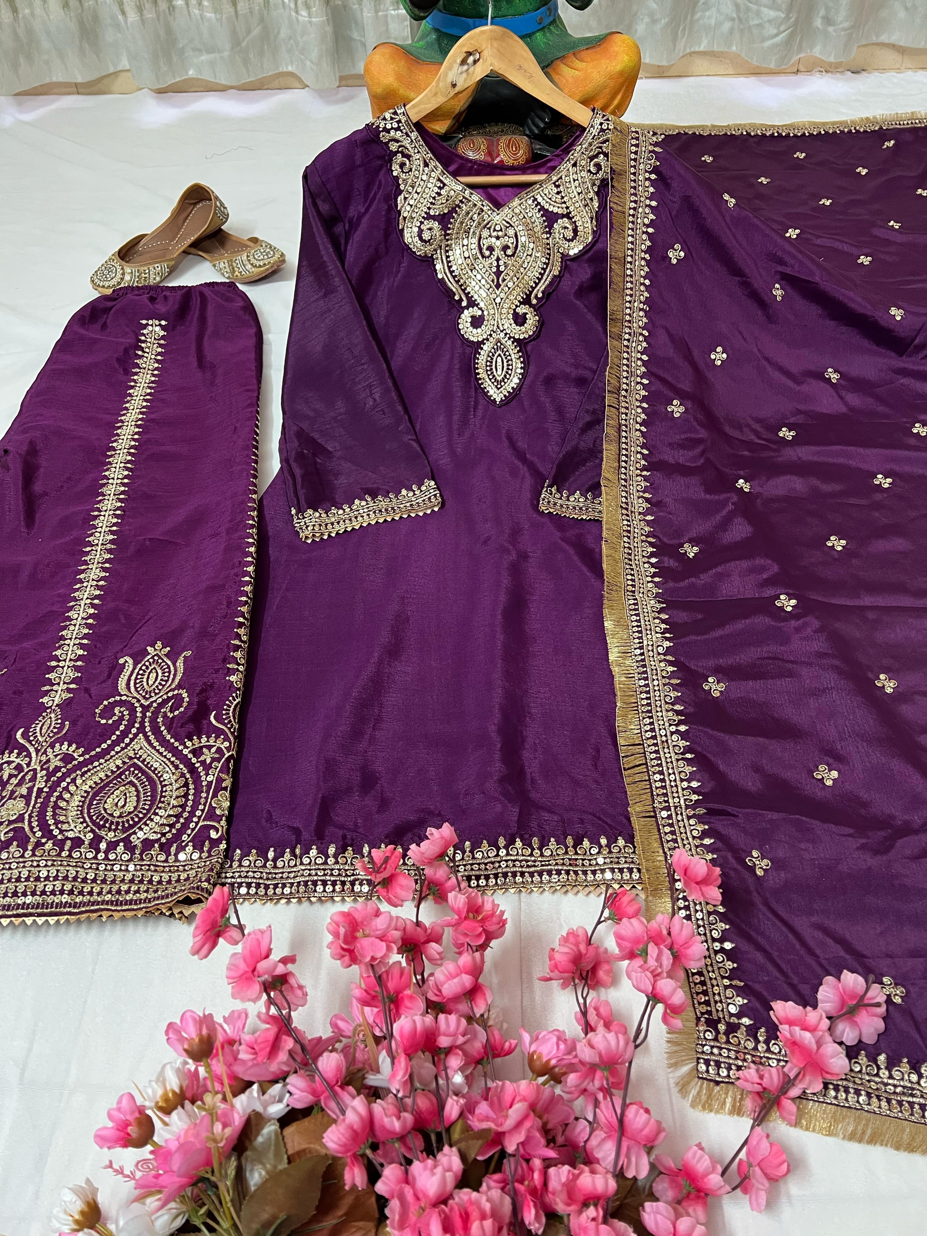 PRD0080  ENHANCE THE BEAUTY OF YOUR WARDROBE WITH THIS NEWLY LAUNCHED FLAIRED KURTI-PLAZZO SET