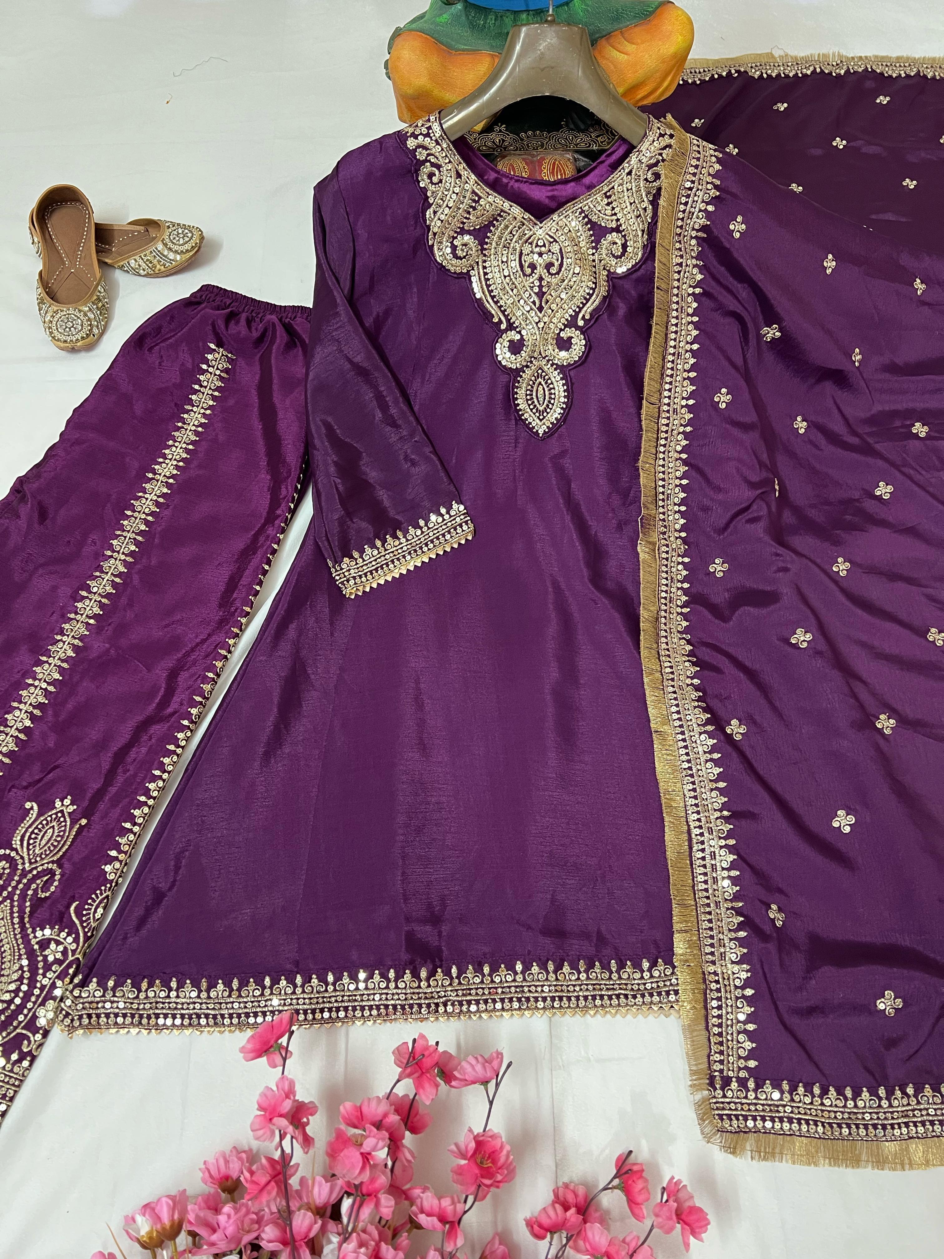 PRD0080  ENHANCE THE BEAUTY OF YOUR WARDROBE WITH THIS NEWLY LAUNCHED FLAIRED KURTI-PLAZZO SET