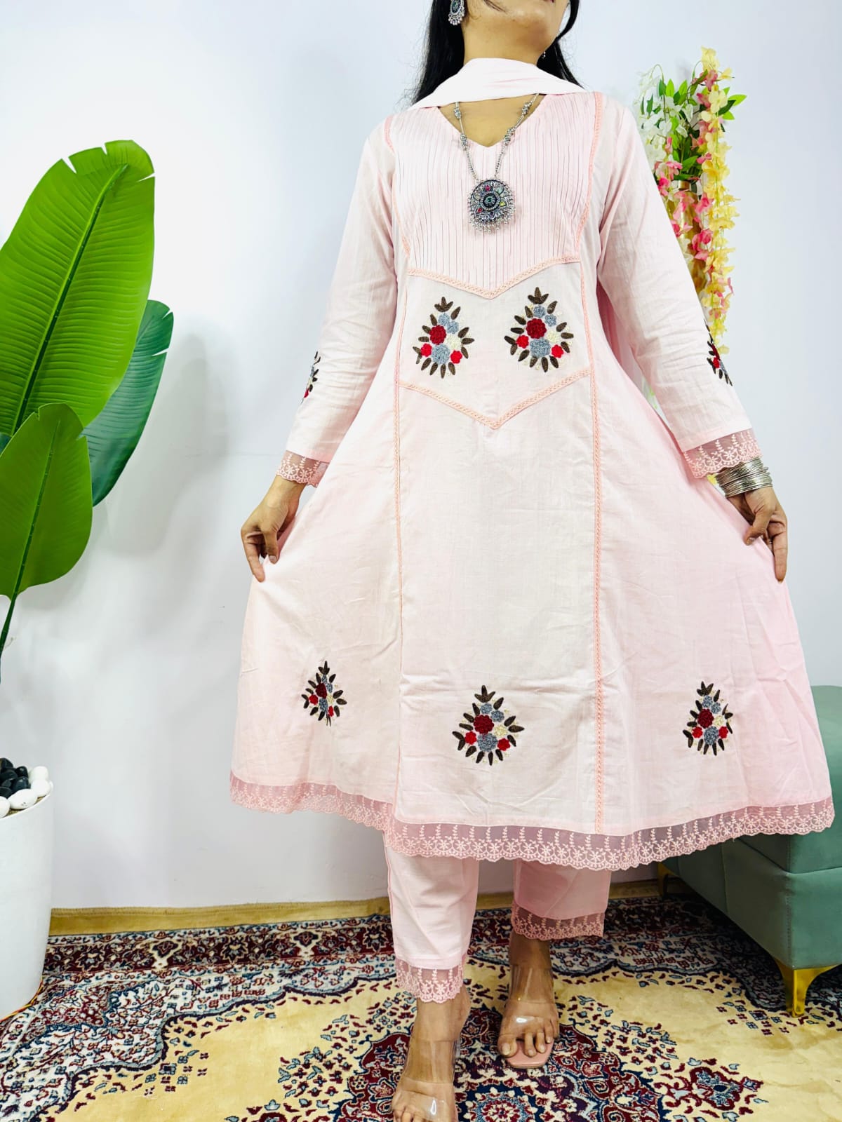 JKM0023 Beautiful Cotton Kurti and Pant Set