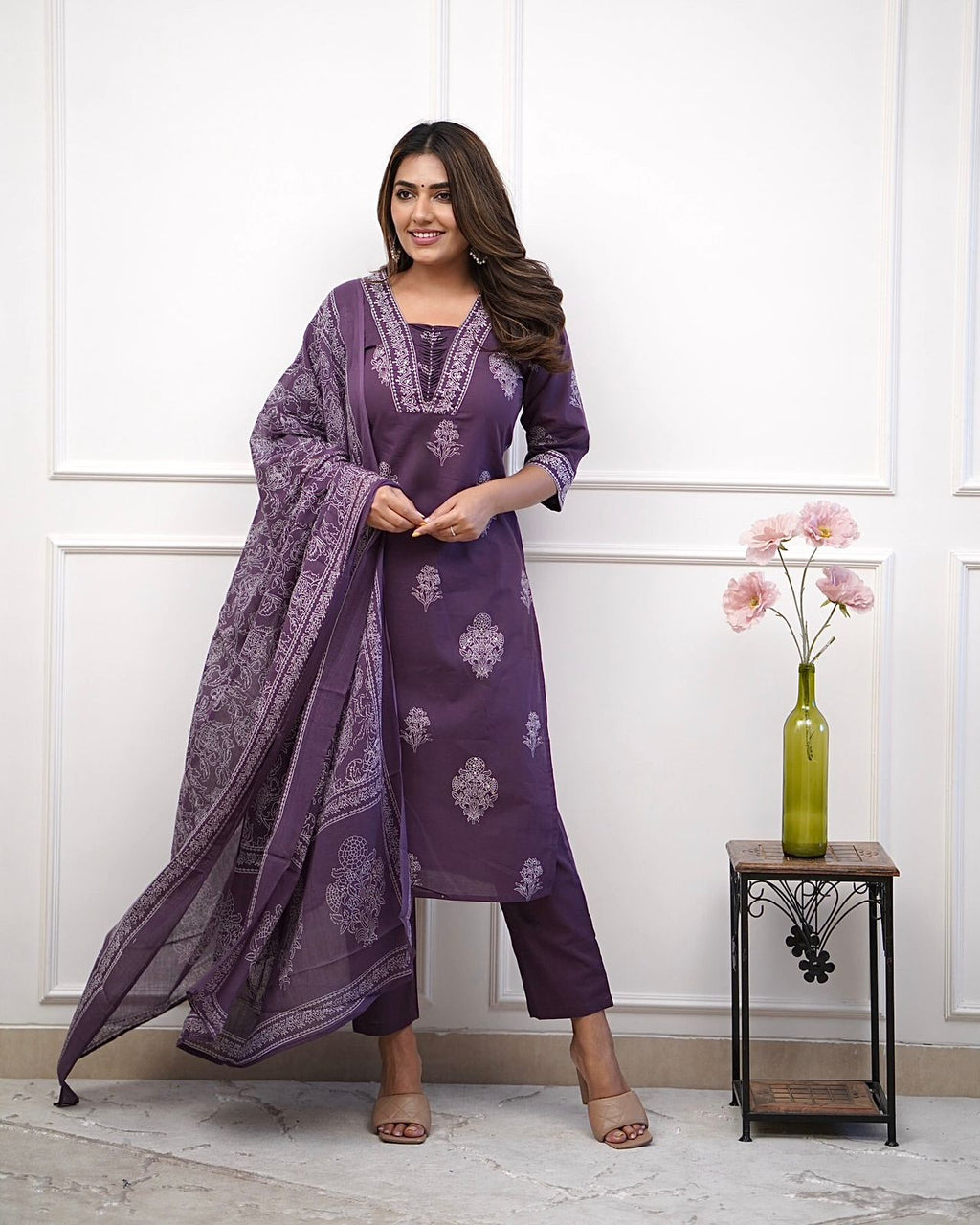 PRD0070 NEW READY TO WEAR COLLECTION 3 PIECE FANCY PRINTED KURTI WITH BEAUTIFUL DUPATTA AND BOTTOM