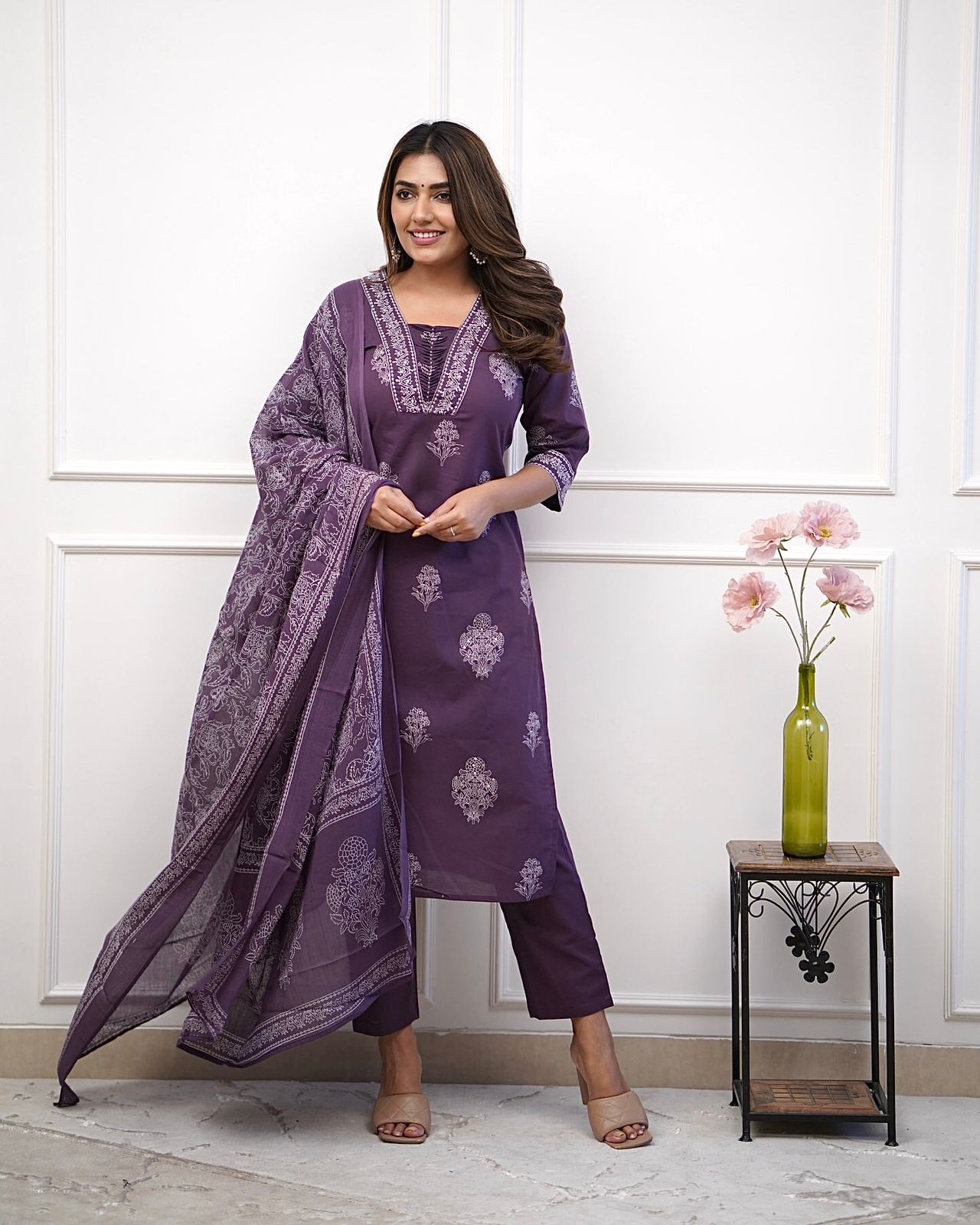 PRD0070 NEW READY TO WEAR COLLECTION 3 PIECE FANCY PRINTED KURTI WITH BEAUTIFUL DUPATTA AND BOTTOM