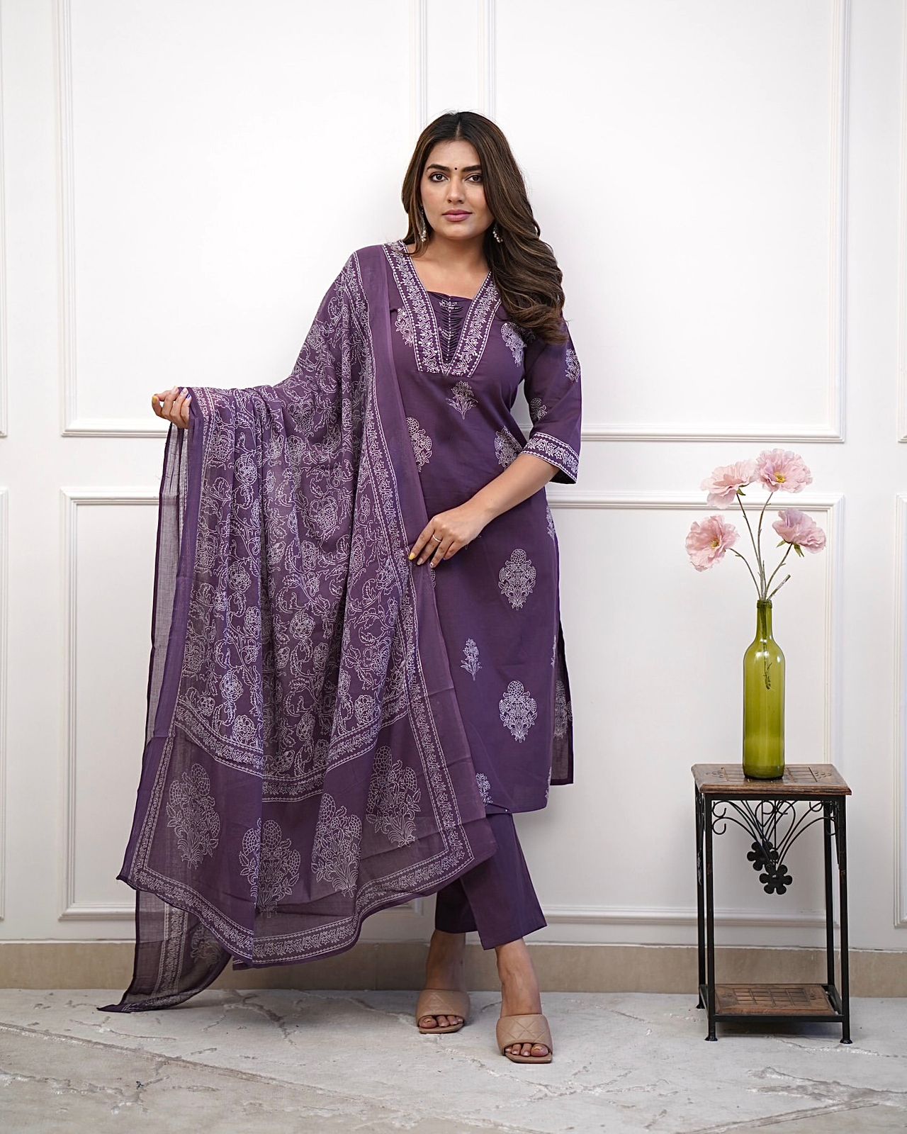 PRD0070 NEW READY TO WEAR COLLECTION 3 PIECE FANCY PRINTED KURTI WITH BEAUTIFUL DUPATTA AND BOTTOM